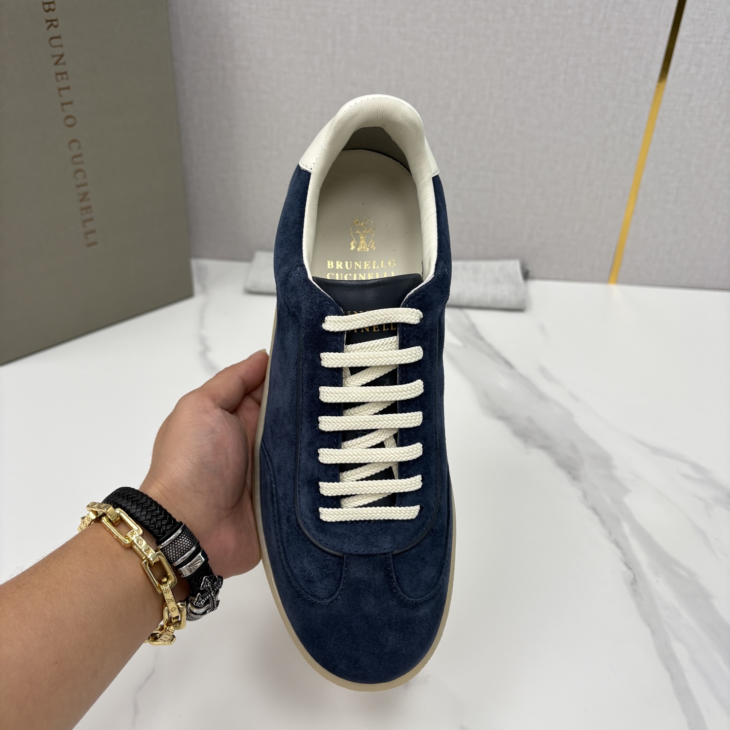 💋💍BC家 Brunello Cucinell* 低调奢华款 新品男款板鞋出货！ 此款平底运动鞋面料采用