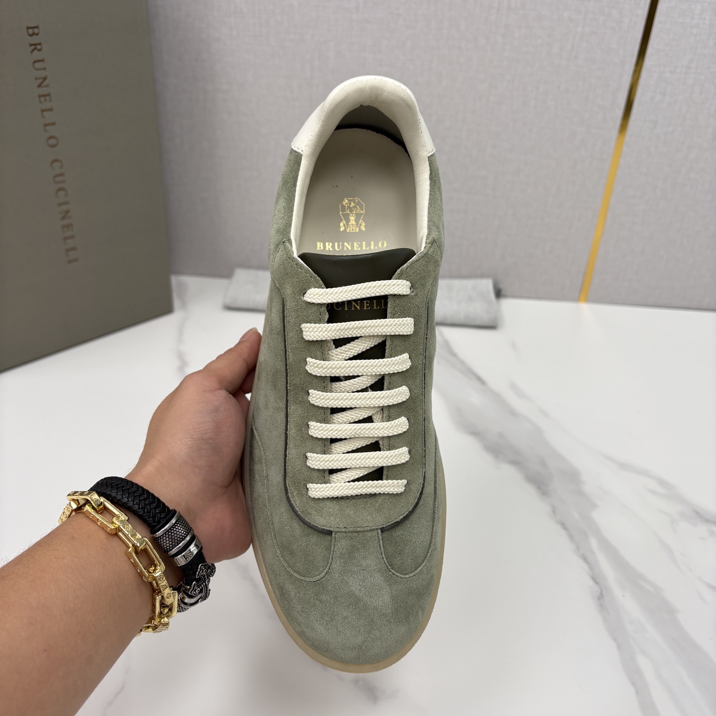 💋💍BC家 Brunello Cucinell* 低调奢华款 新品男款板鞋出货！ 此款平底运动鞋面料采用