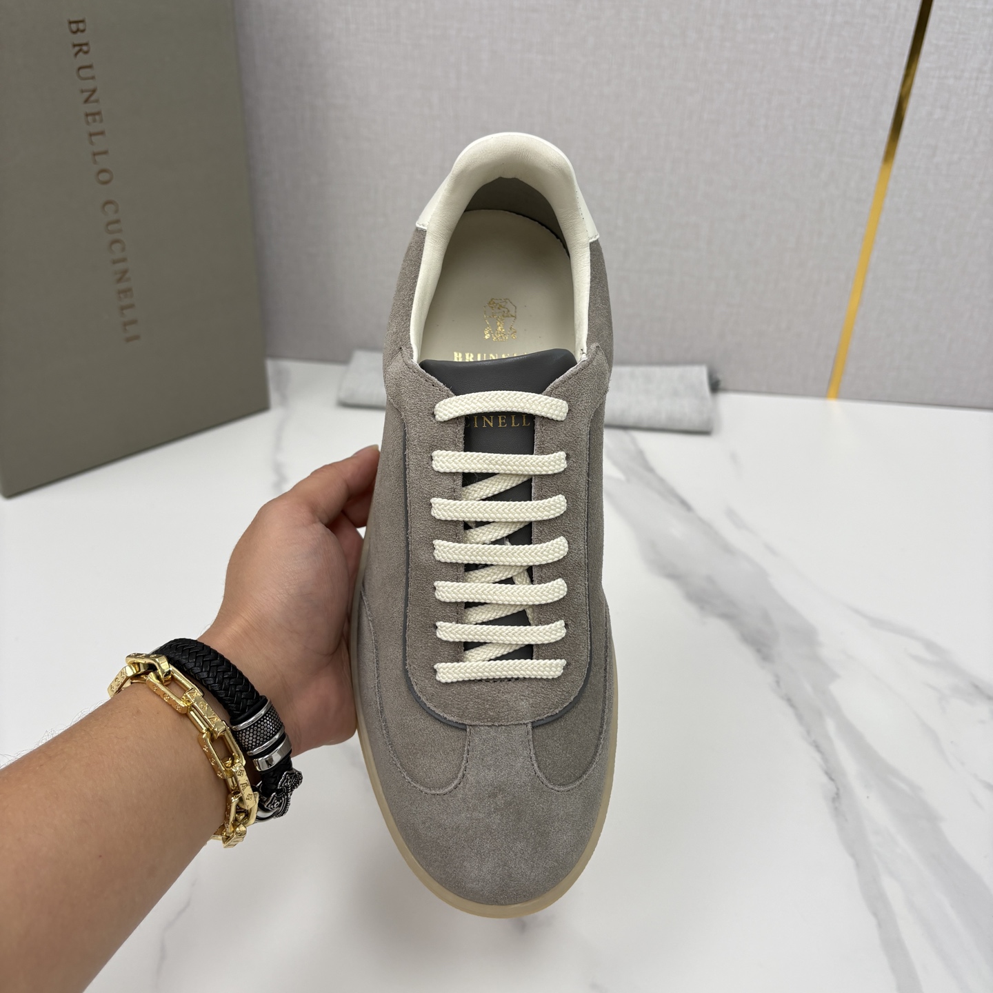 💋💍BC家 Brunello Cucinell* 低调奢华款 新品男款板鞋出货！ 此款平底运动鞋面料采用