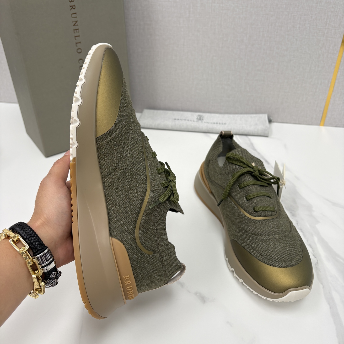 💋💍BC 新品 Brunello Cucinell* 针织运动鞋系列 官方 9,600 当意大利匠心邂逅