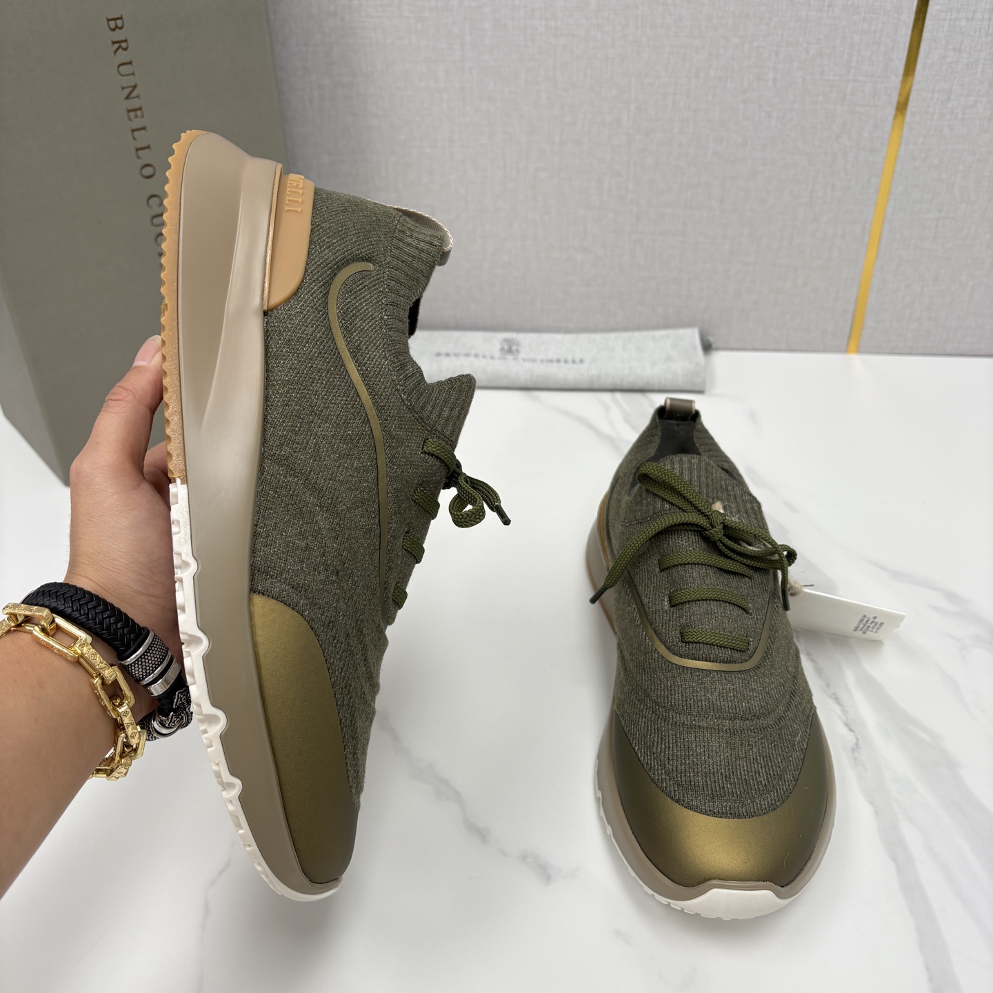 💋💍BC 新品 Brunello Cucinell* 针织运动鞋系列 官方 9,600 当意大利匠心邂逅