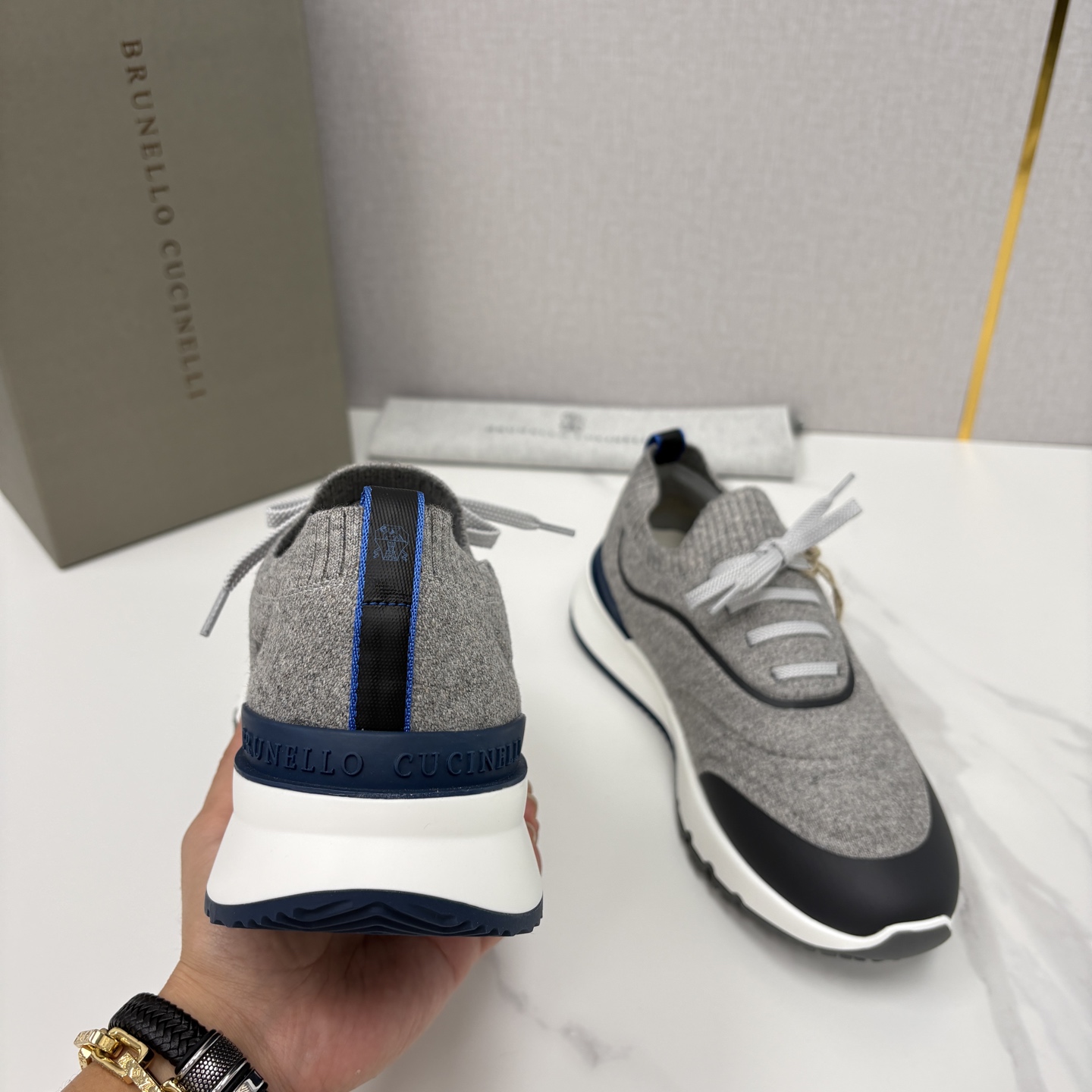 💋💍BC 新品 Brunello Cucinell* 针织运动鞋系列 官方 9,600 当意大利匠心邂逅