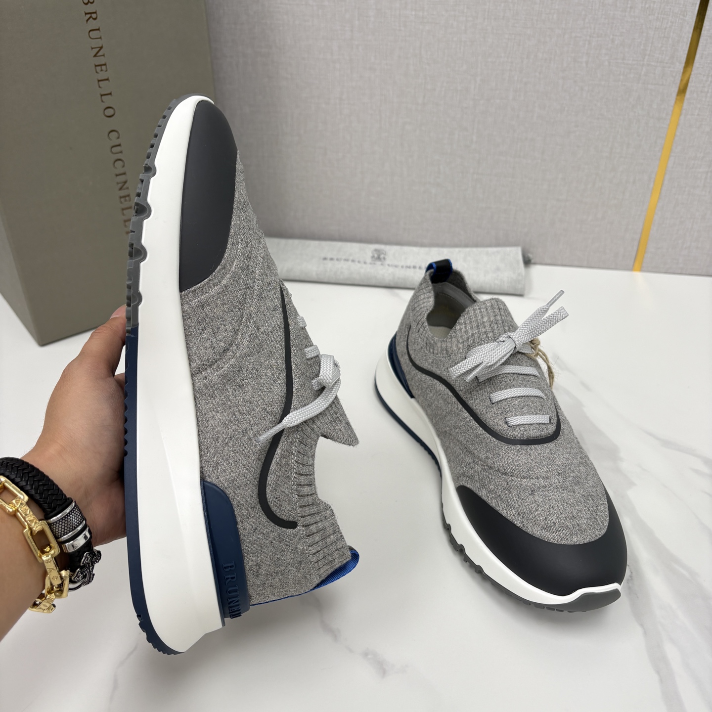 💋💍BC 新品 Brunello Cucinell* 针织运动鞋系列 官方 9,600 当意大利匠心邂逅