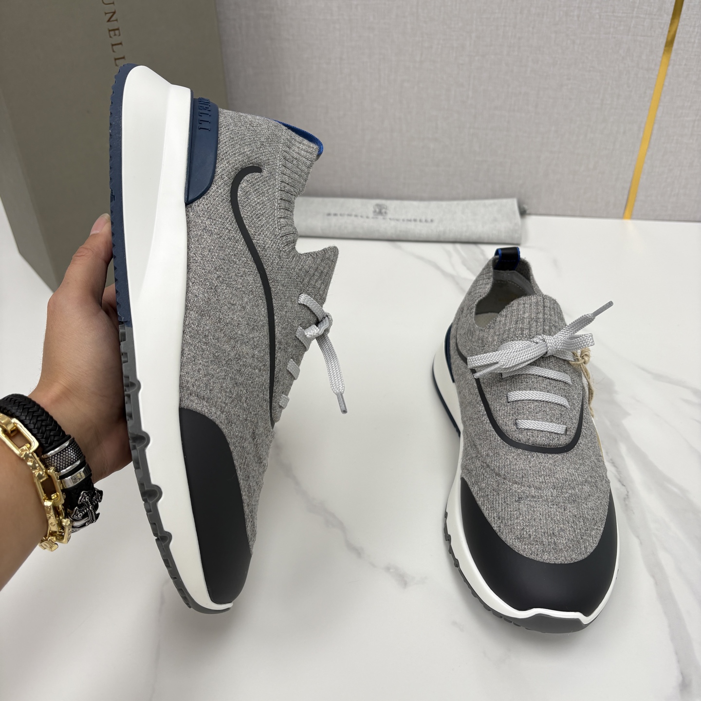 💋💍BC 新品 Brunello Cucinell* 针织运动鞋系列 官方 9,600 当意大利匠心邂逅