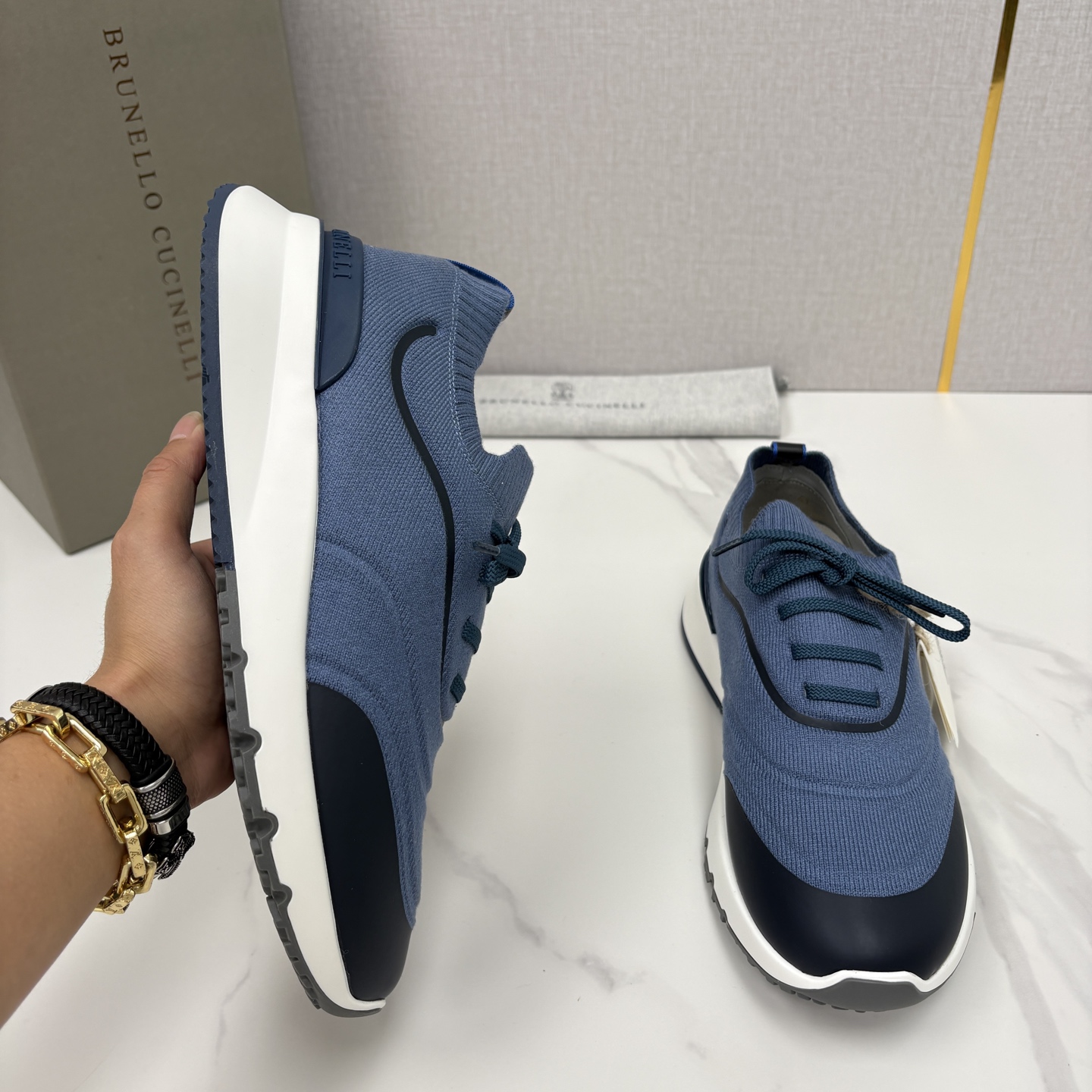 💋💍BC 新品 Brunello Cucinell* 针织运动鞋系列 官方 9,600 当意大利匠心邂逅