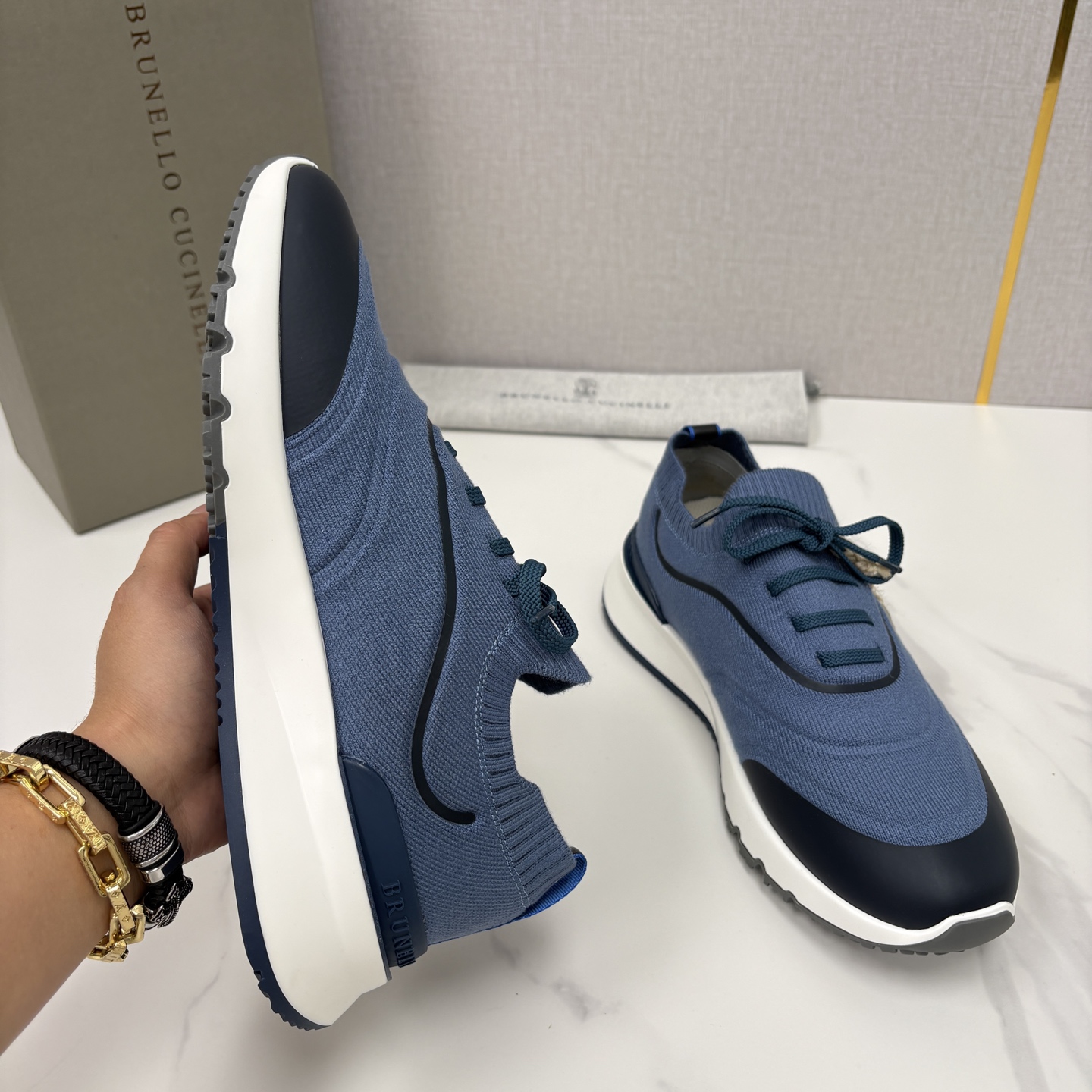 💋💍BC 新品 Brunello Cucinell* 针织运动鞋系列 官方 9,600 当意大利匠心邂逅