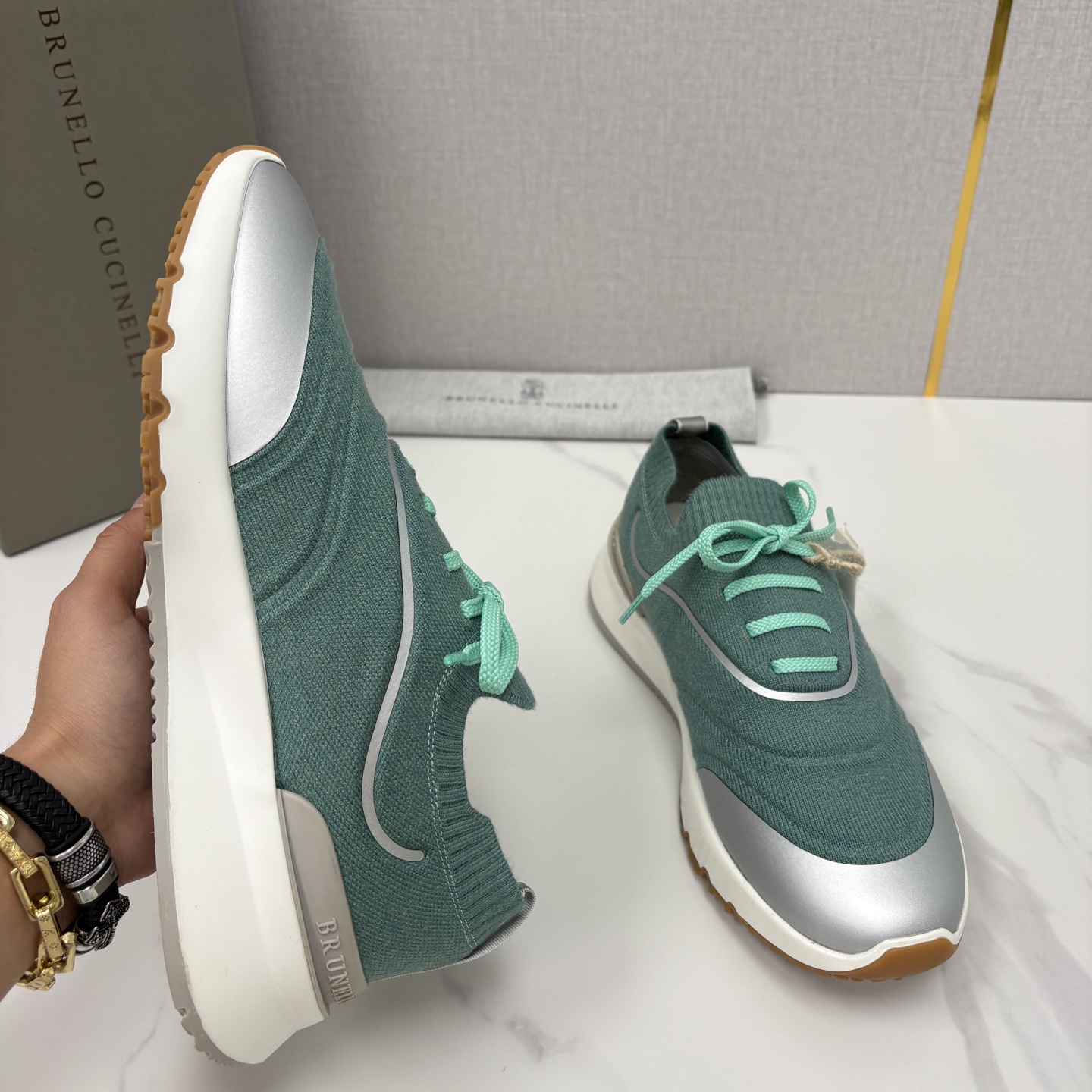💋💍BC 新品 Brunello Cucinell* 针织运动鞋系列 官方 9,600 当意大利匠心邂逅
