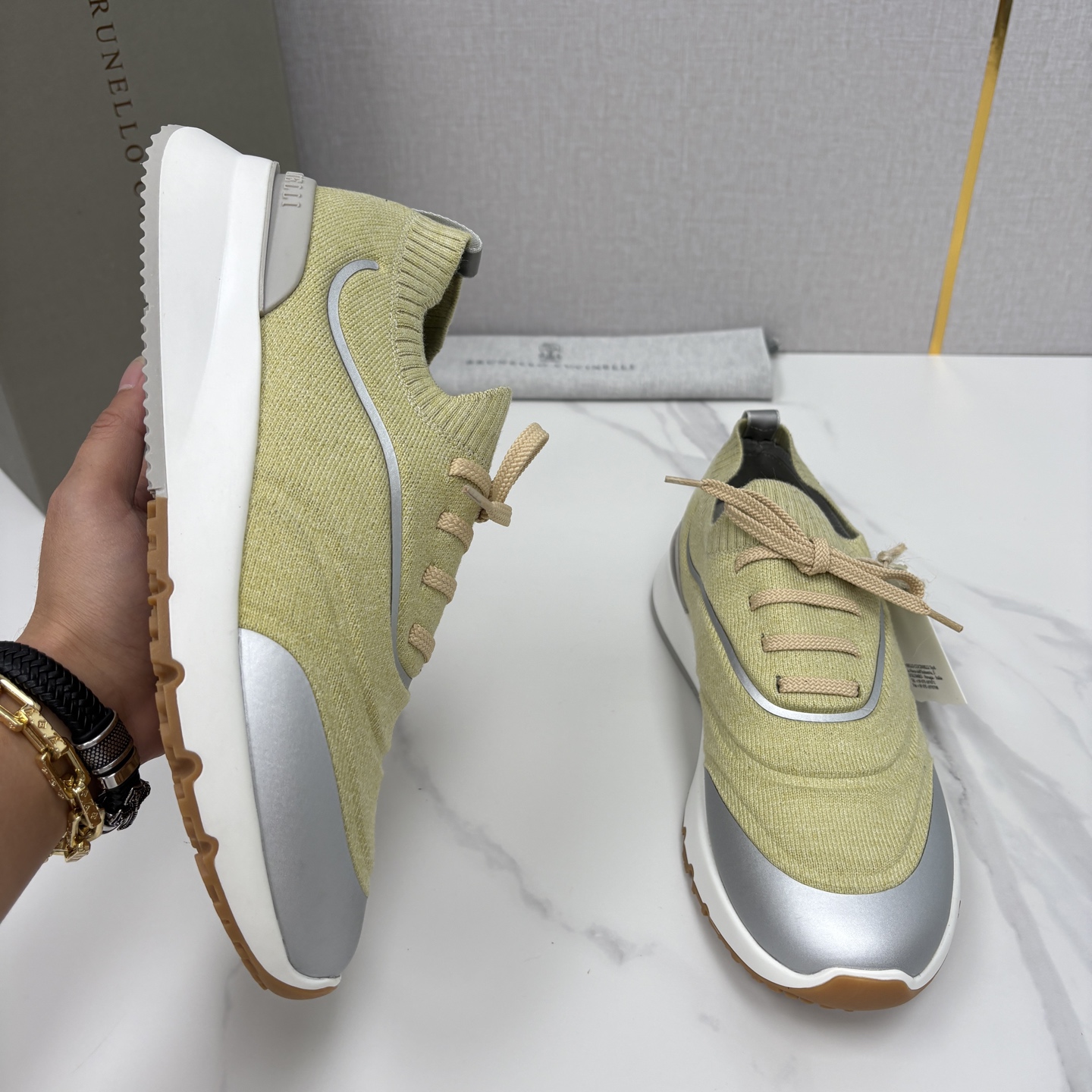 💋💍BC 新品 Brunello Cucinell* 针织运动鞋系列 官方 9,600 当意大利匠心邂逅