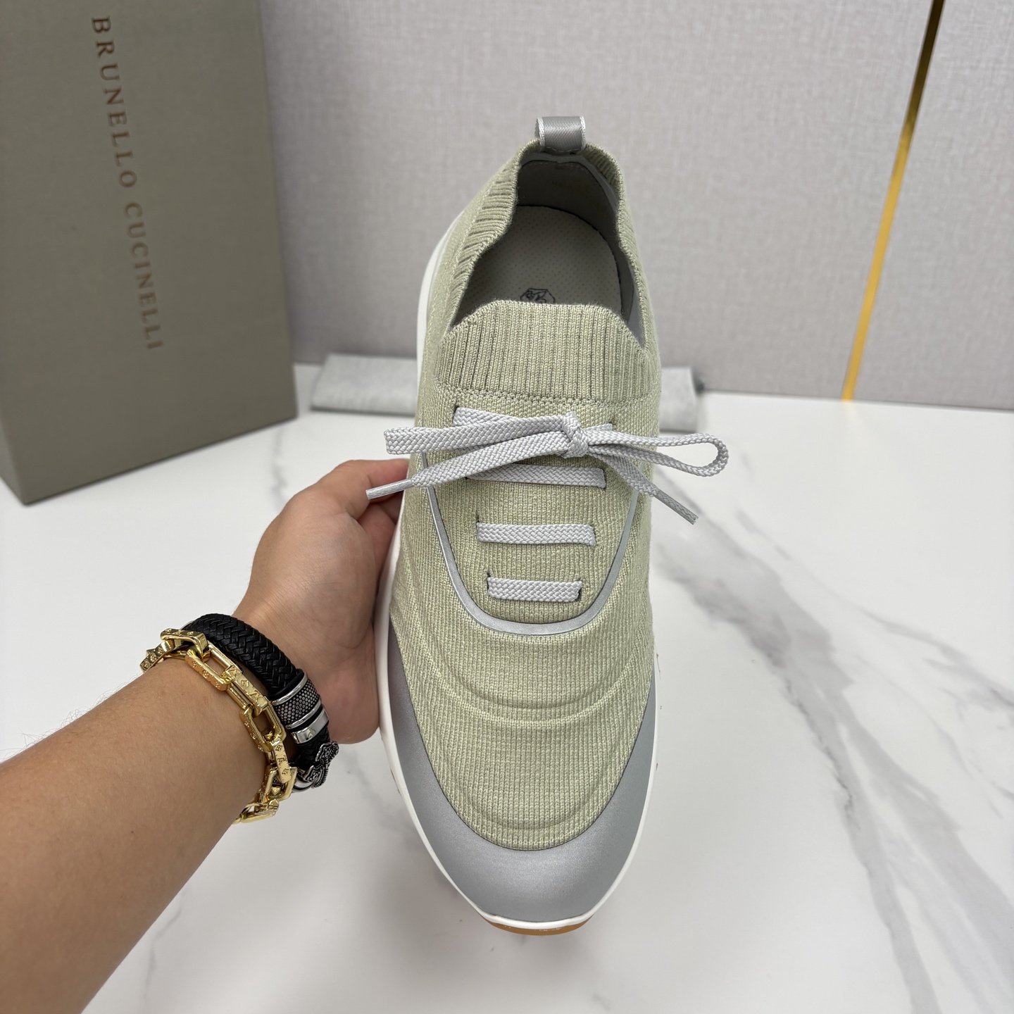💋💍BC 新品 Brunello Cucinell* 针织运动鞋系列 官方 9,600 当意大利匠心邂逅