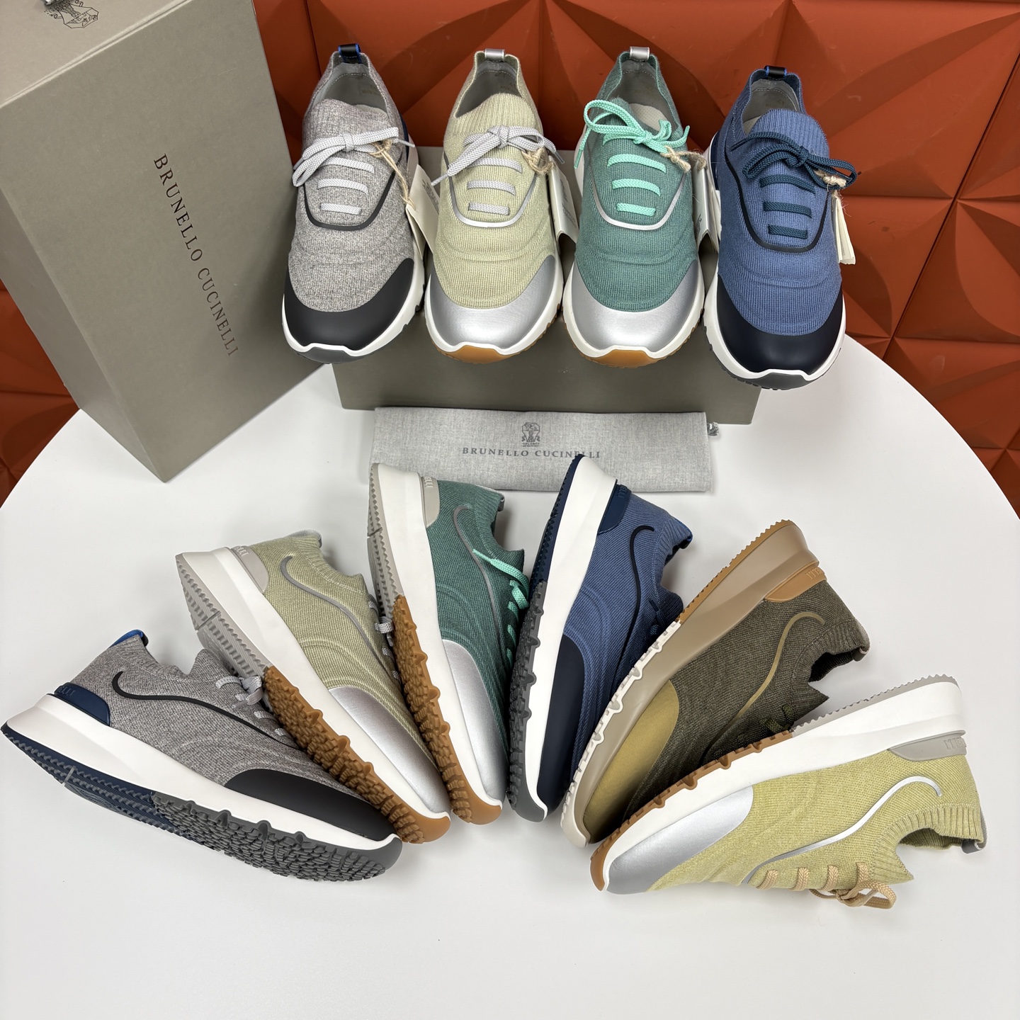 💋💍BC 新品 Brunello Cucinell* 针织运动鞋系列 官方 9,600 当意大利匠心邂逅