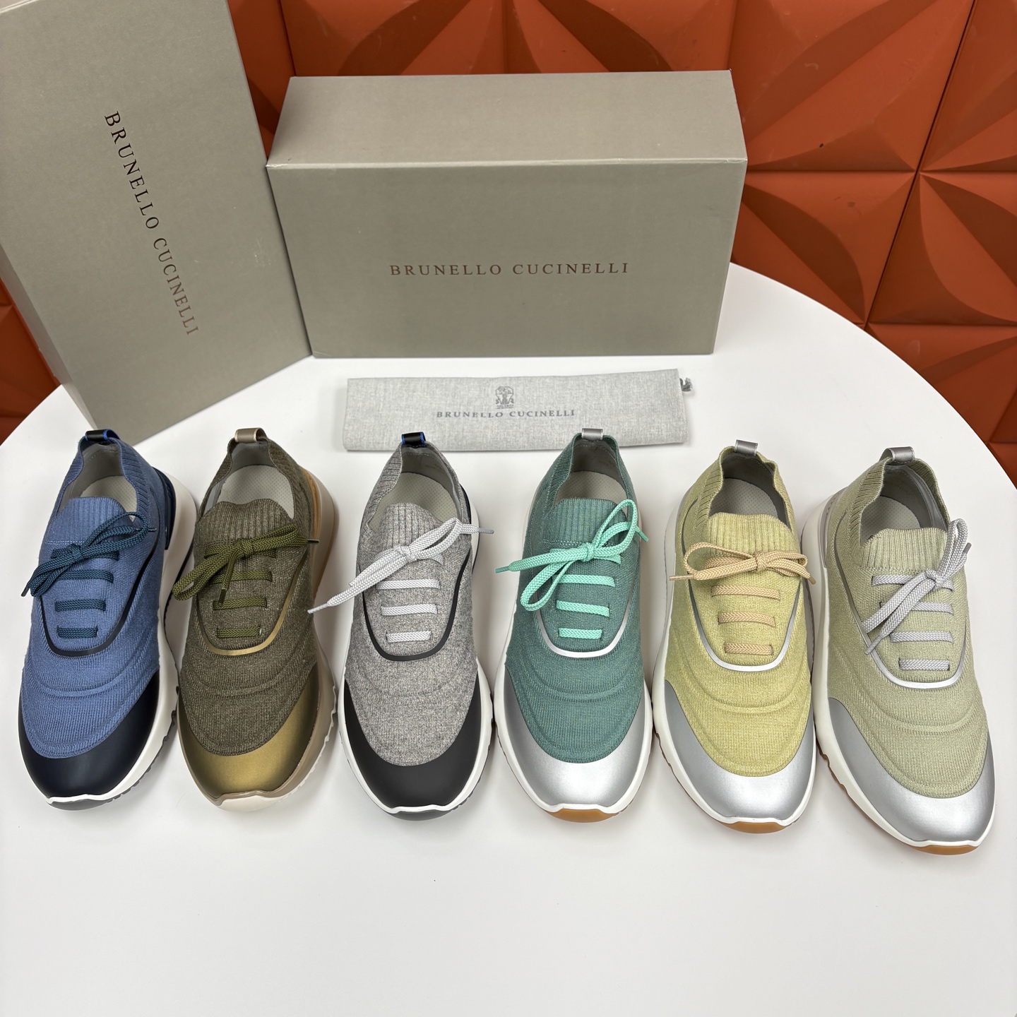 💋💍BC 新品 Brunello Cucinell* 针织运动鞋系列 官方 9,600 当意大利匠心邂逅