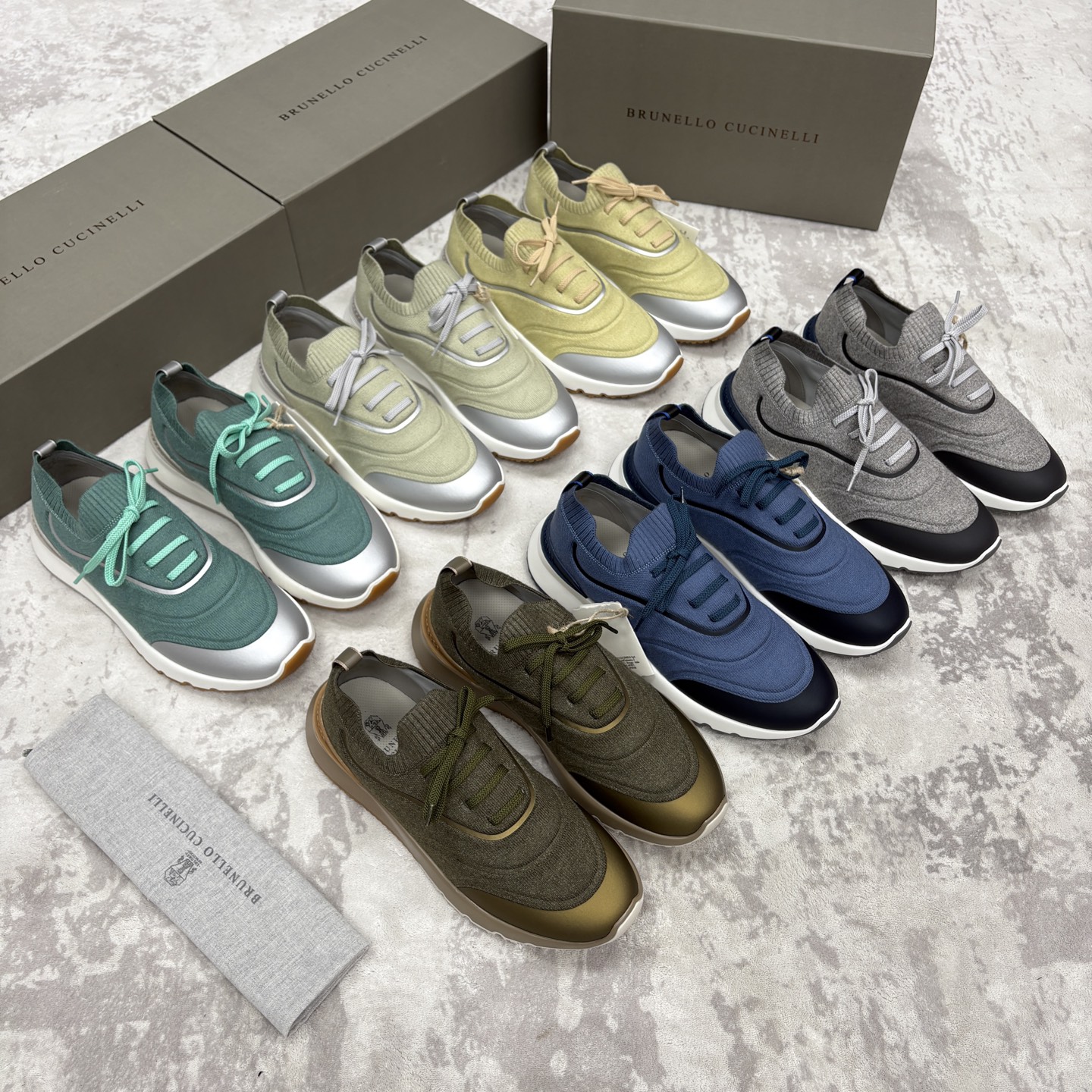 💋💍BC 新品 Brunello Cucinell* 针织运动鞋系列 官方 9,600 当意大利匠心邂逅