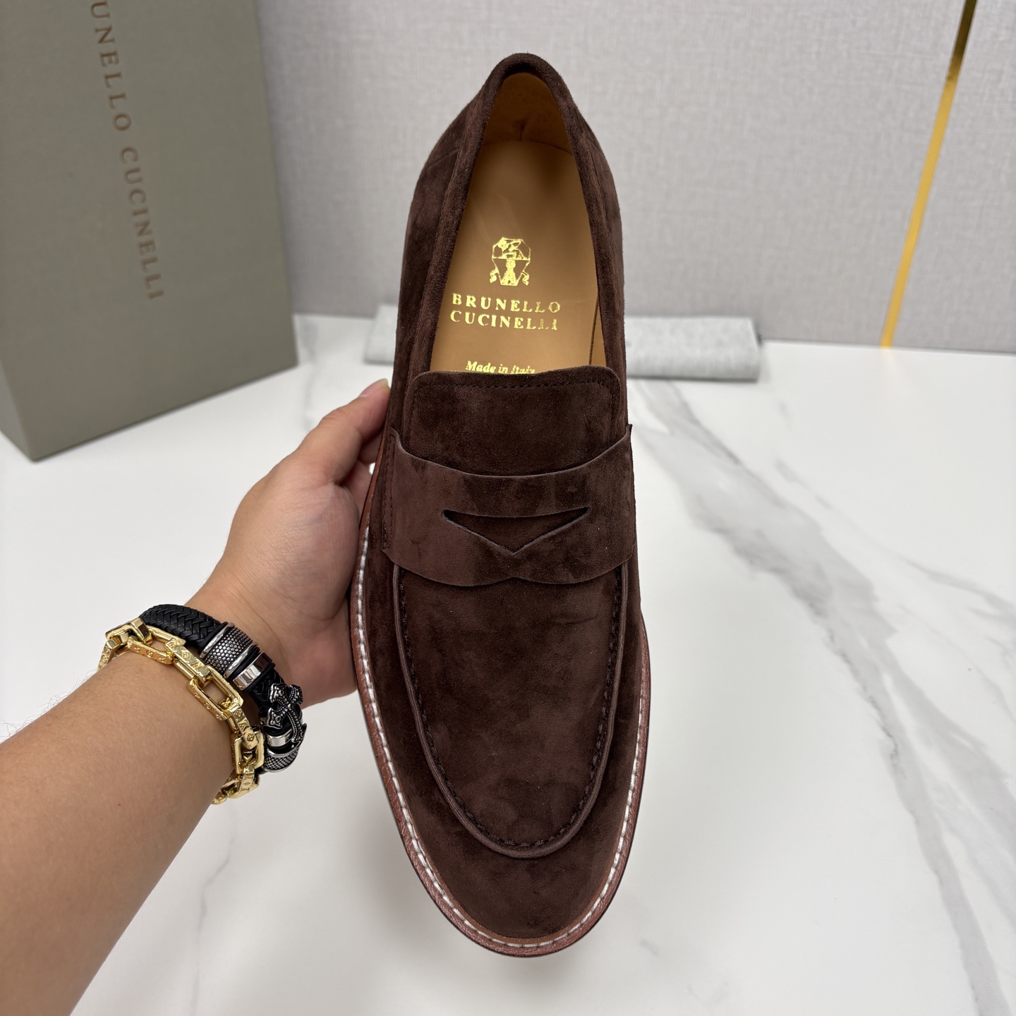 💋💍BC家新品上架 Brunello Cucinell* 乐福鞋皮鞋 选用进口胎牛反绒牛皮，触感如天鹅绒