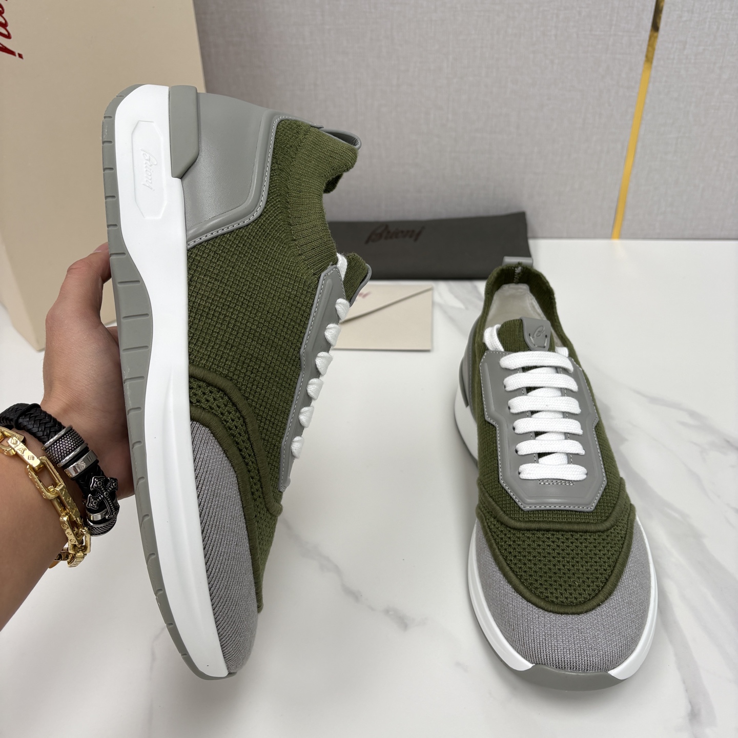 💋💍 Brion* （布里-奥尼） 男士新款轻奢休闲运动鞋 该品牌于1945年创立于意大利罗马的男装奢侈