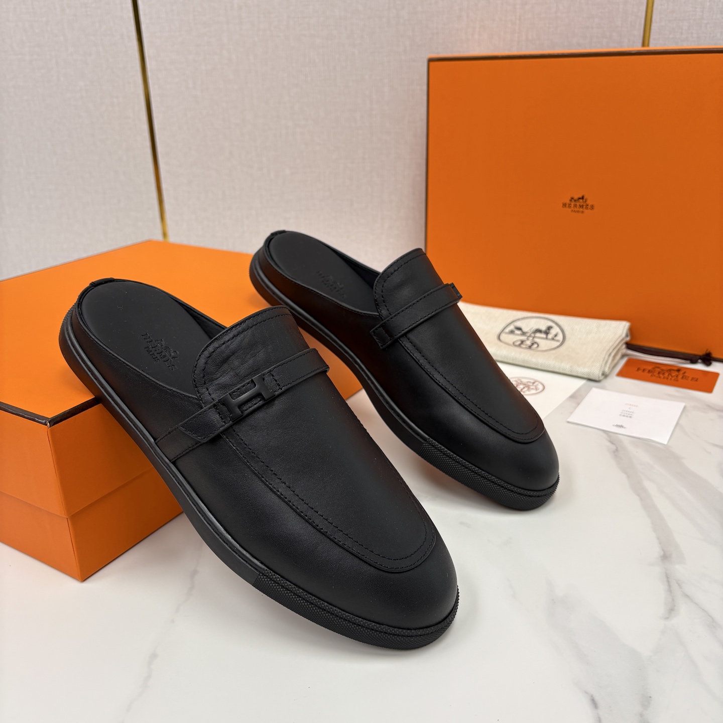 💋💍H家新品 Hermè* 爱马-仕 穆勒鞋 男士半拖 官方 9,280 奢适慵懒的高阶表达 甄选进口小