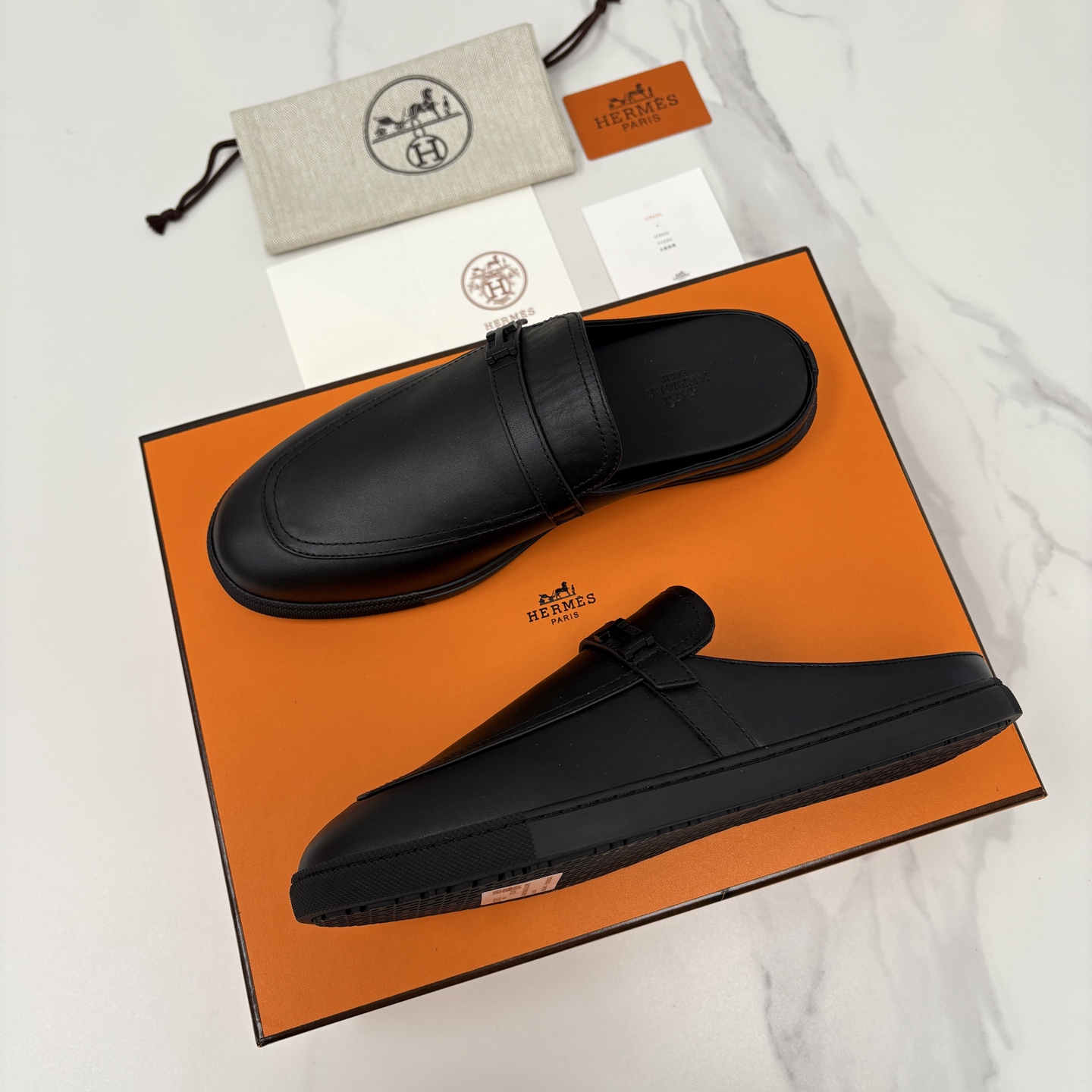 💋💍H家新品 Hermè* 爱马-仕 穆勒鞋 男士半拖 官方 9,280 奢适慵懒的高阶表达 甄选进口小