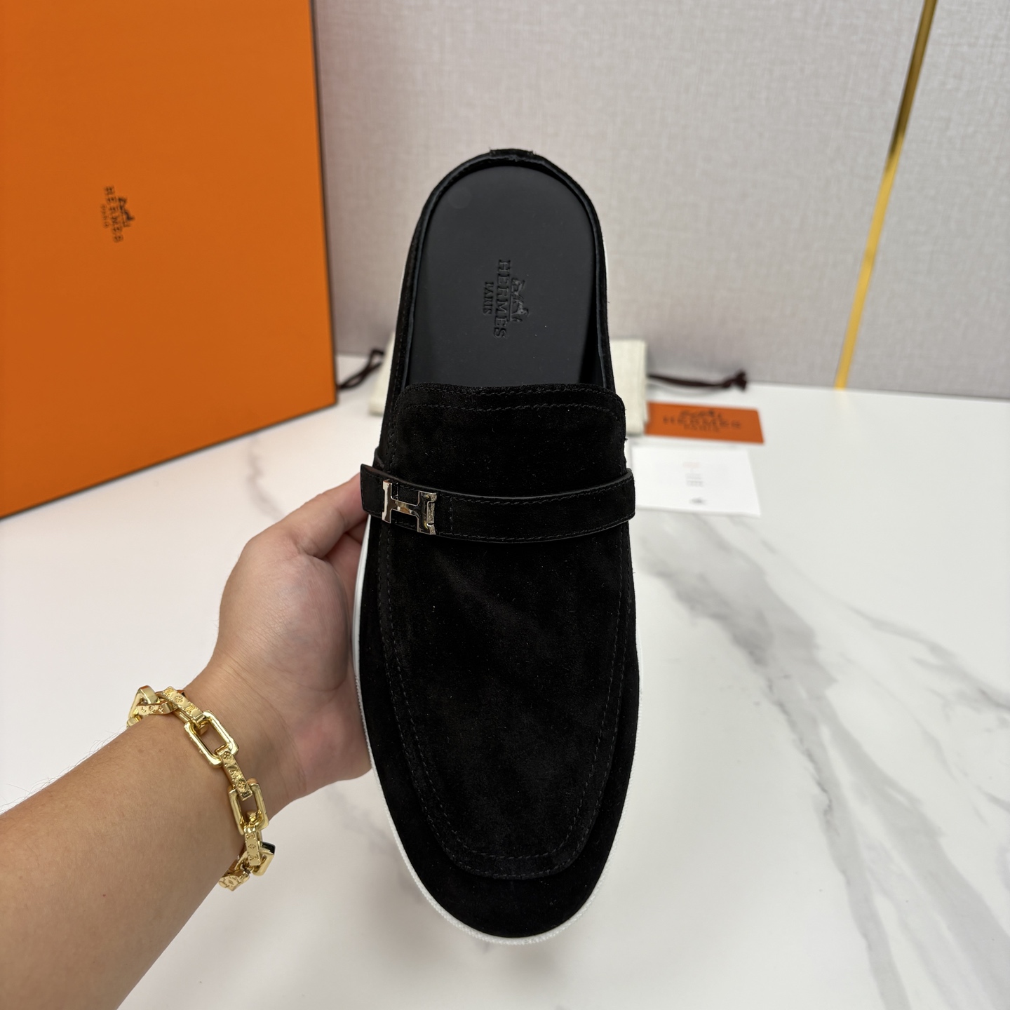 💋💍H家新品 Hermè* 爱马-仕 穆勒鞋 男士半拖 官方 9,280 奢适慵懒的高阶表达 甄选进口小