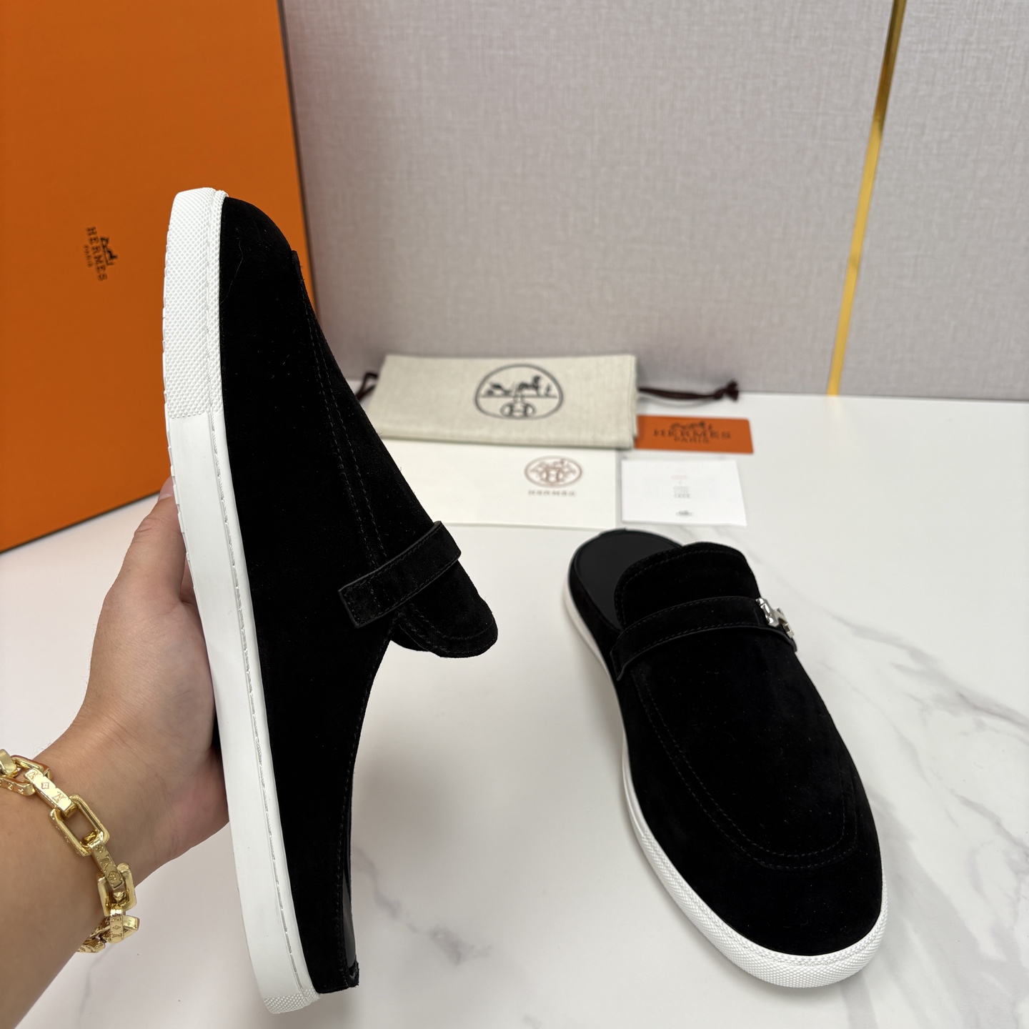 💋💍H家新品 Hermè* 爱马-仕 穆勒鞋 男士半拖 官方 9,280 奢适慵懒的高阶表达 甄选进口小