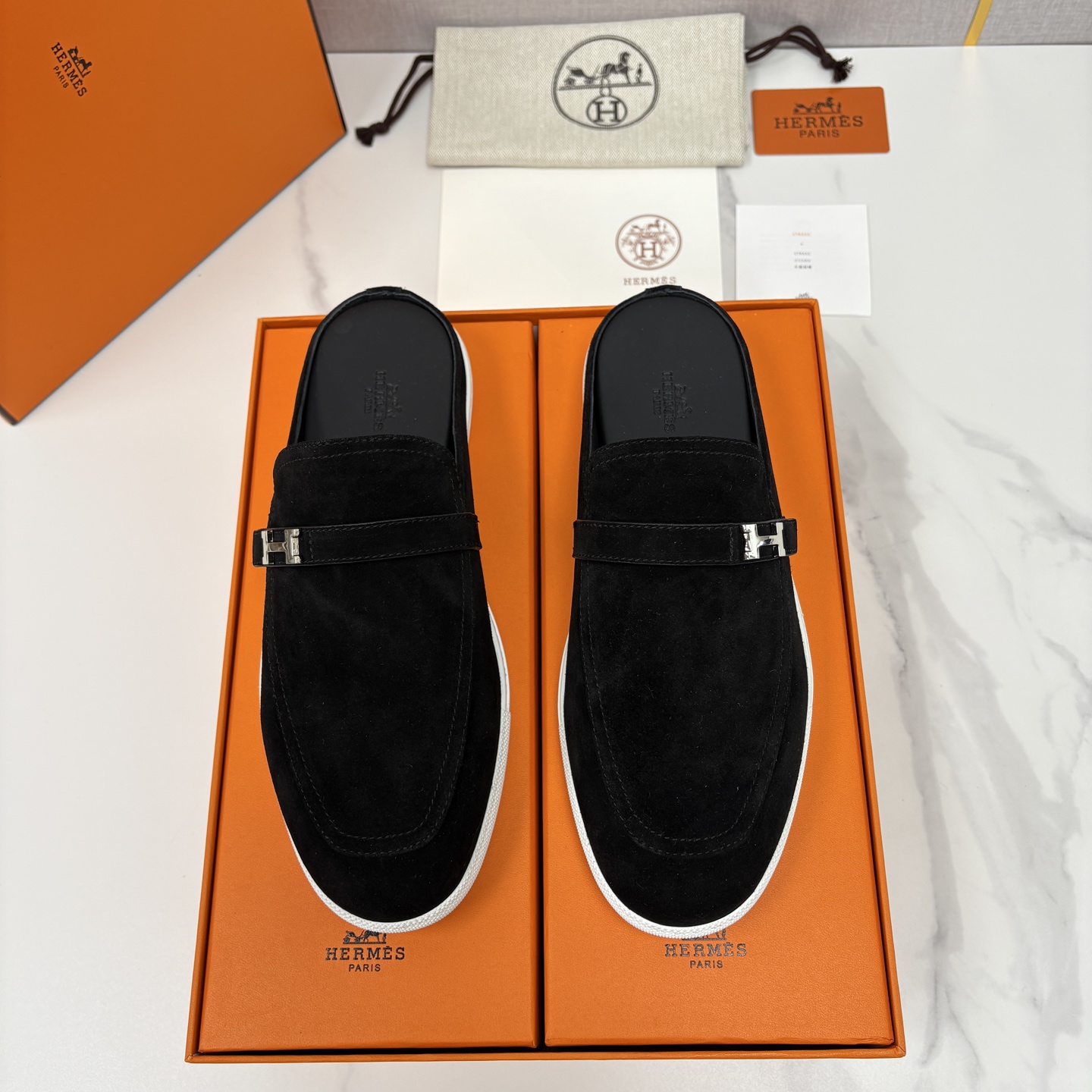 💋💍H家新品 Hermè* 爱马-仕 穆勒鞋 男士半拖 官方 9,280 奢适慵懒的高阶表达 甄选进口小