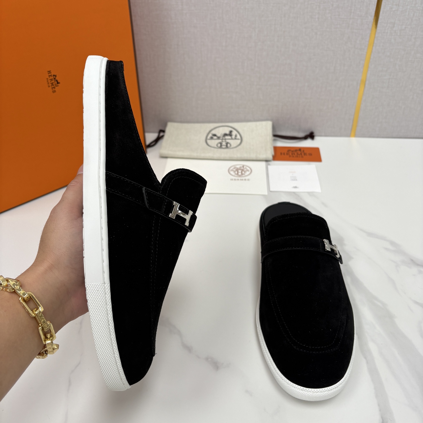 💋💍H家新品 Hermè* 爱马-仕 穆勒鞋 男士半拖 官方 9,280 奢适慵懒的高阶表达 甄选进口小