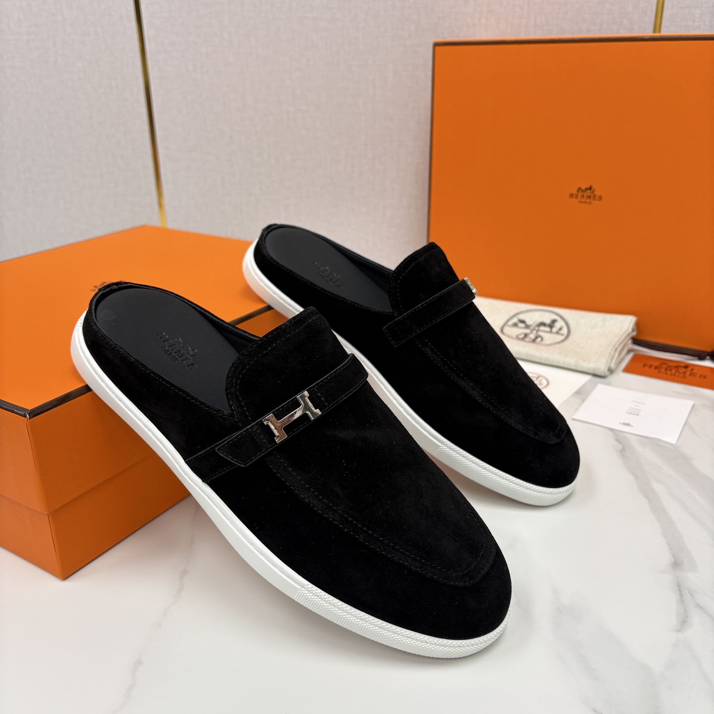 💋💍H家新品 Hermè* 爱马-仕 穆勒鞋 男士半拖 官方 9,280 奢适慵懒的高阶表达 甄选进口小