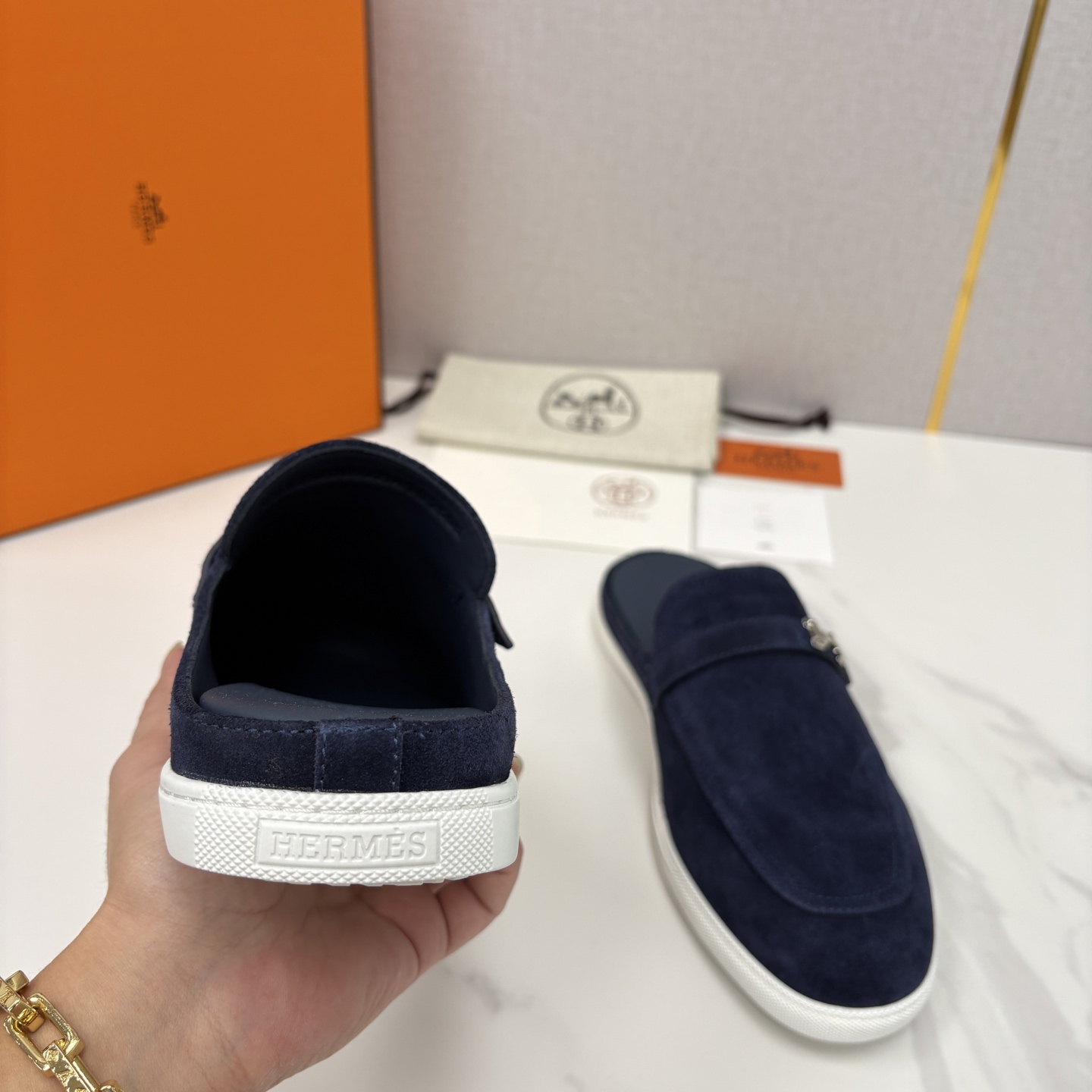 💋💍H家新品 Hermè* 爱马-仕 穆勒鞋 男士半拖 官方 9,280 奢适慵懒的高阶表达 甄选进口小