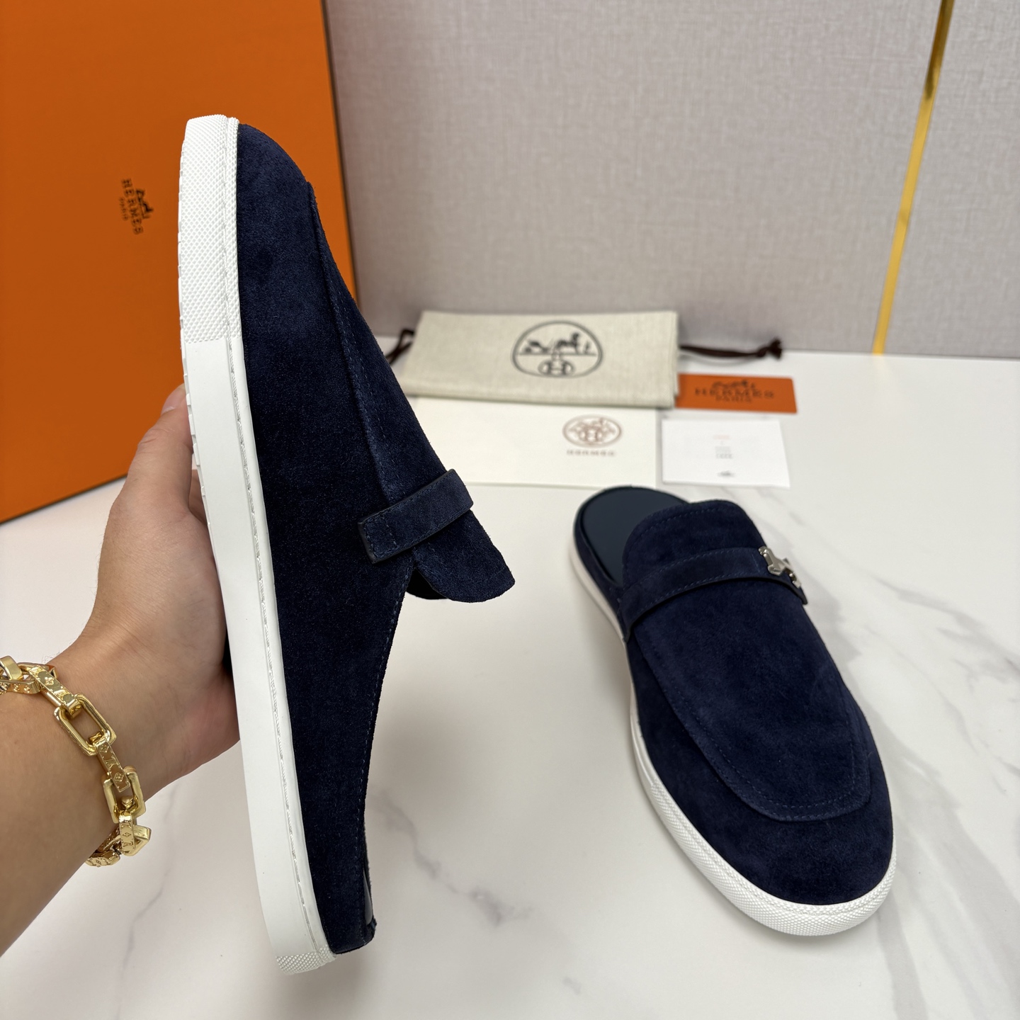 💋💍H家新品 Hermè* 爱马-仕 穆勒鞋 男士半拖 官方 9,280 奢适慵懒的高阶表达 甄选进口小