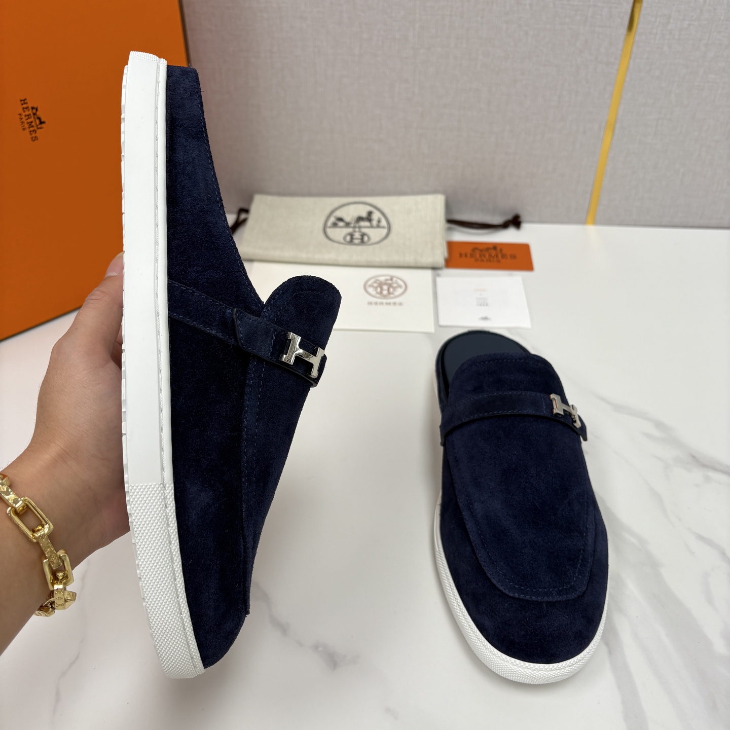 💋💍H家新品 Hermè* 爱马-仕 穆勒鞋 男士半拖 官方 9,280 奢适慵懒的高阶表达 甄选进口小