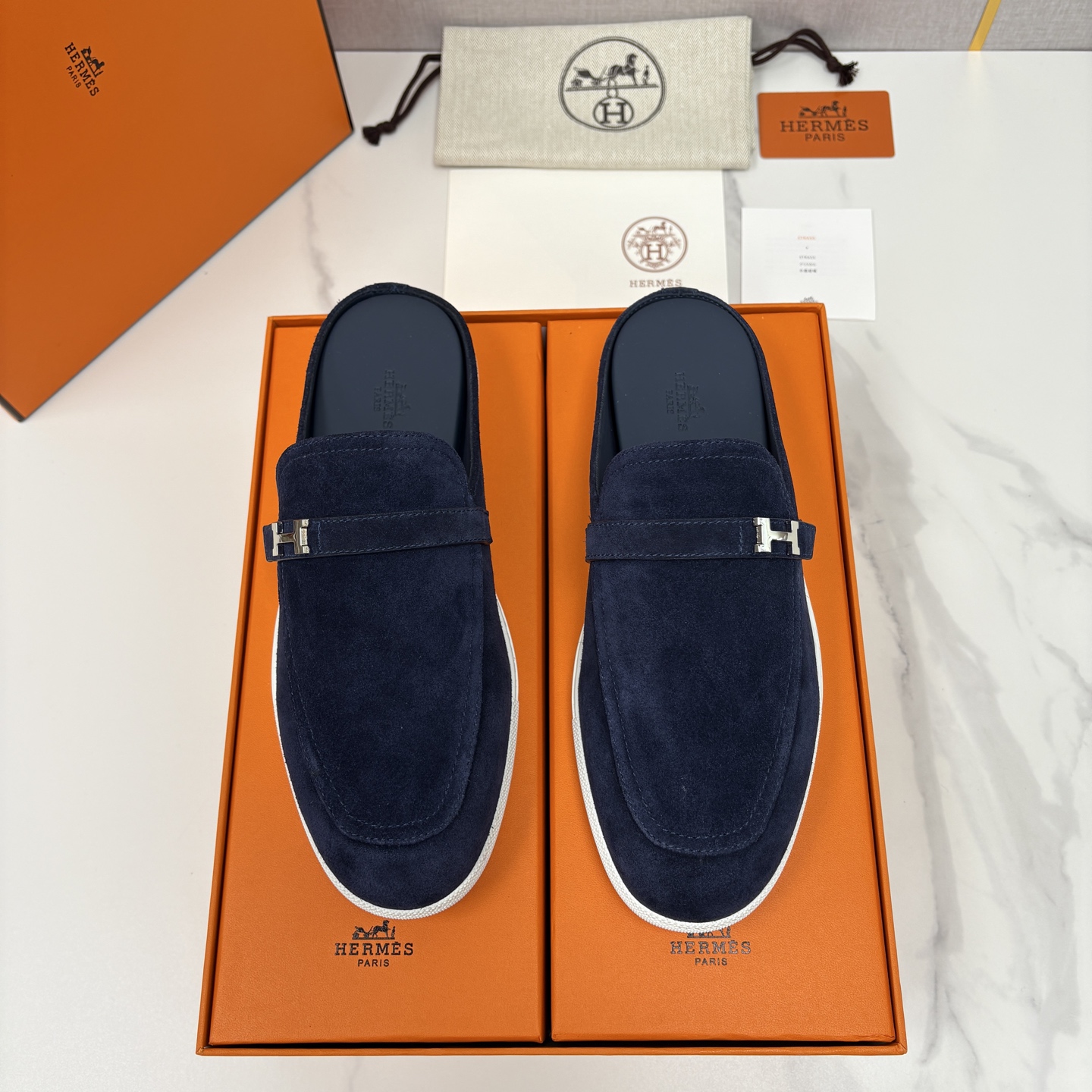 💋💍H家新品 Hermè* 爱马-仕 穆勒鞋 男士半拖 官方 9,280 奢适慵懒的高阶表达 甄选进口小