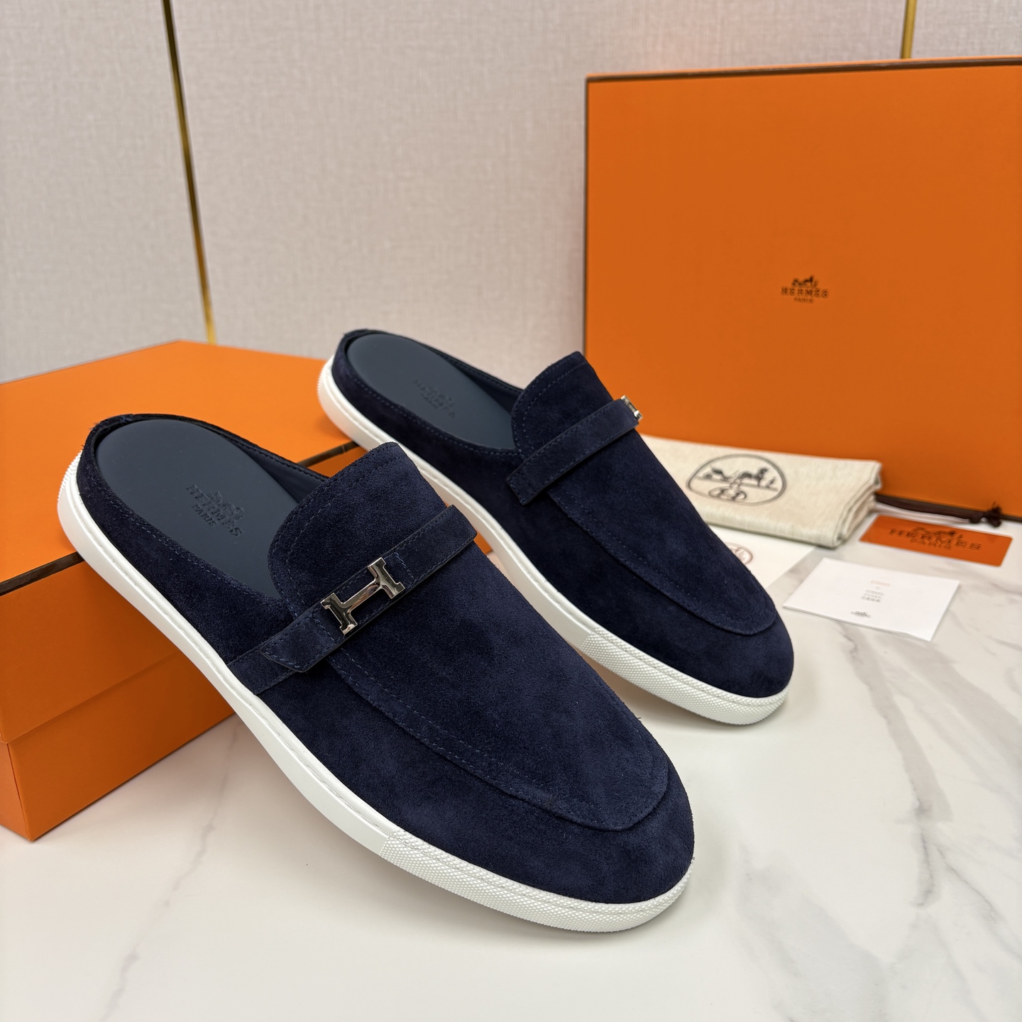 💋💍H家新品 Hermè* 爱马-仕 穆勒鞋 男士半拖 官方 9,280 奢适慵懒的高阶表达 甄选进口小