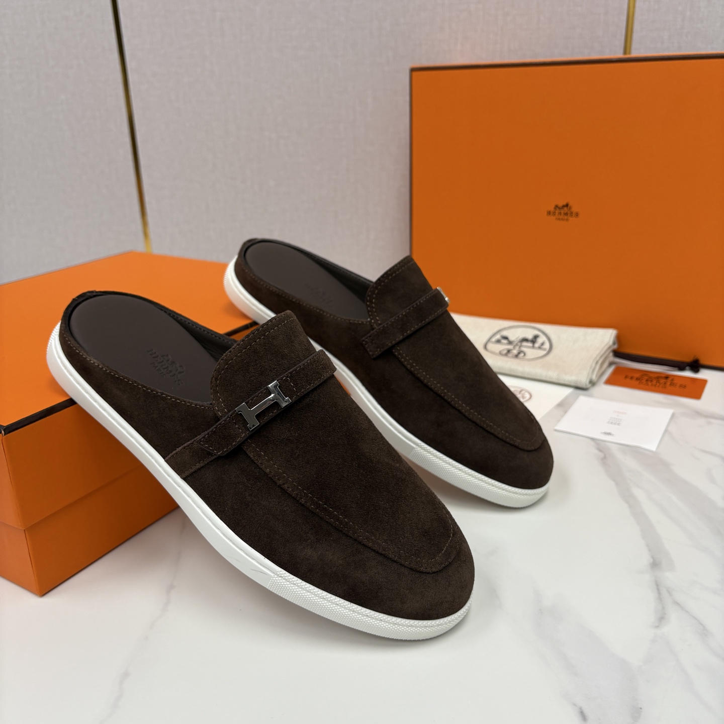 💋💍H家新品 Hermè* 爱马-仕 穆勒鞋 男士半拖 官方 9,280 奢适慵懒的高阶表达 甄选进口小