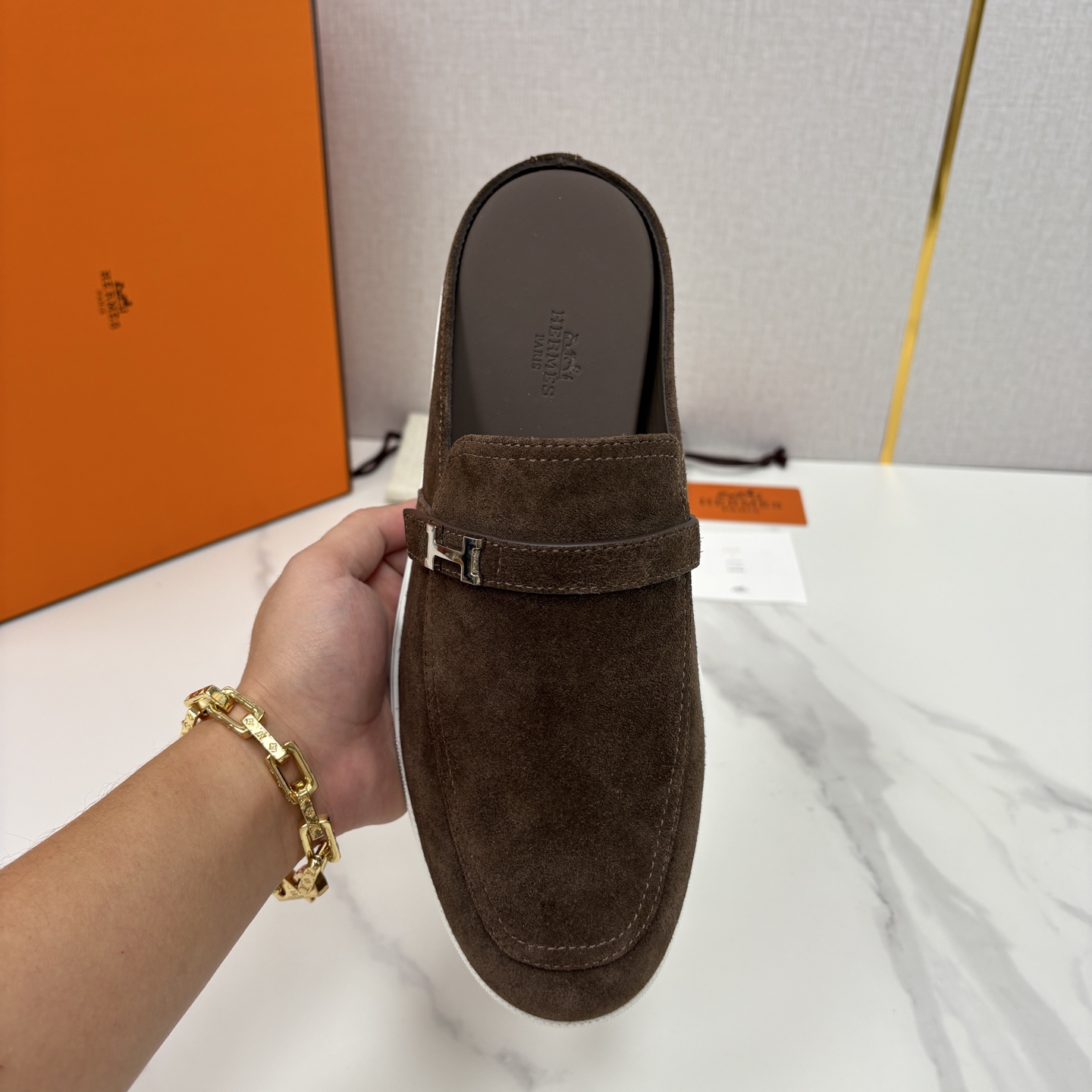 💋💍H家新品 Hermè* 爱马-仕 穆勒鞋 男士半拖 官方 9,280 奢适慵懒的高阶表达 甄选进口小