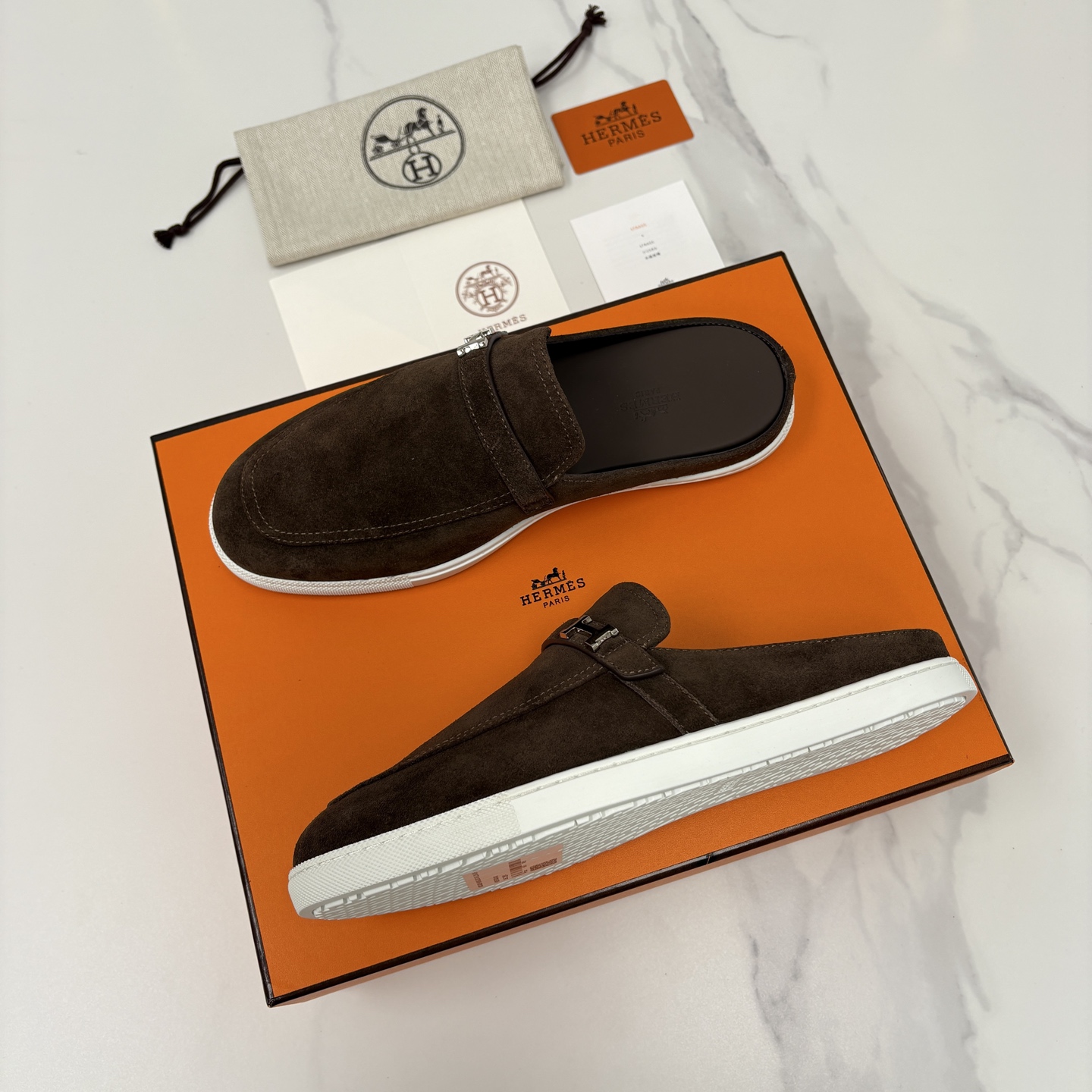 💋💍H家新品 Hermè* 爱马-仕 穆勒鞋 男士半拖 官方 9,280 奢适慵懒的高阶表达 甄选进口小
