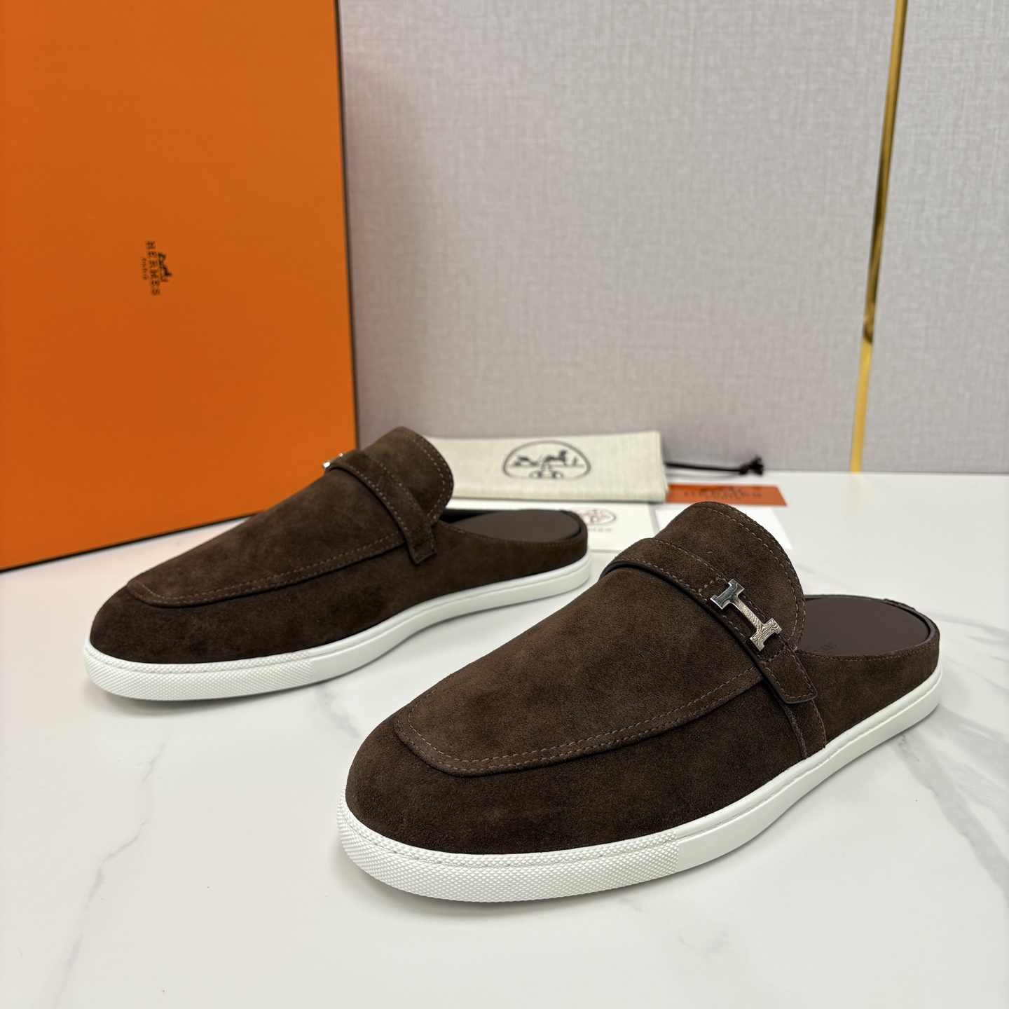 💋💍H家新品 Hermè* 爱马-仕 穆勒鞋 男士半拖 官方 9,280 奢适慵懒的高阶表达 甄选进口小