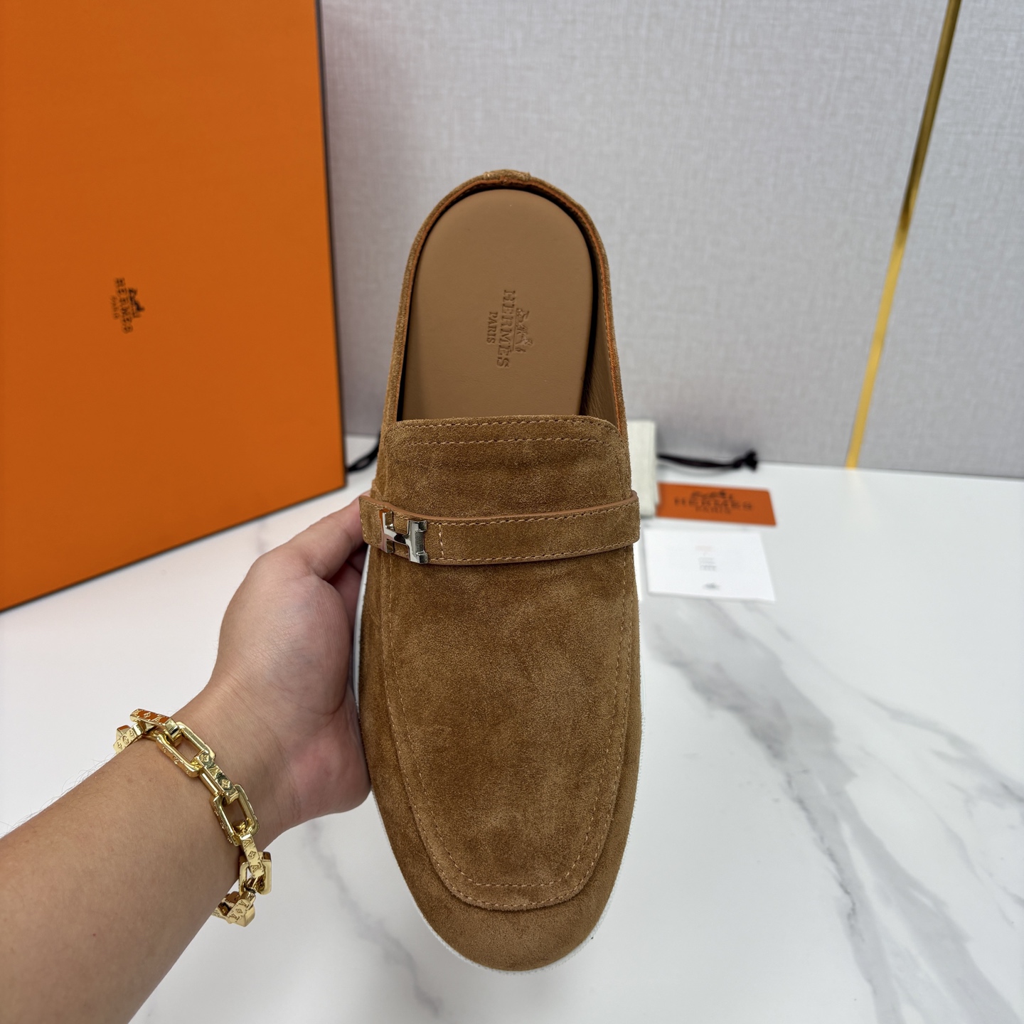 💋💍H家新品 Hermè* 爱马-仕 穆勒鞋 男士半拖 官方 9,280 奢适慵懒的高阶表达 甄选进口小