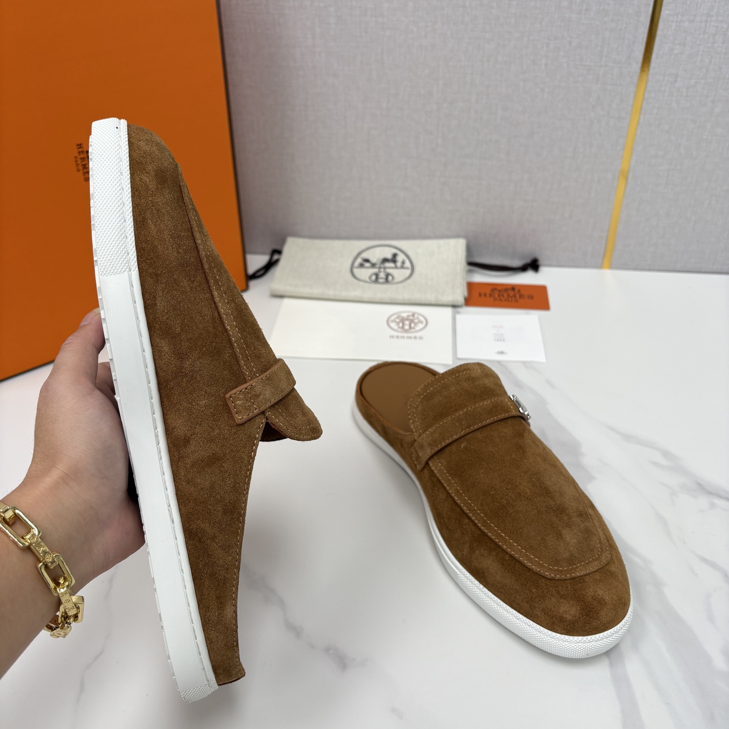 💋💍H家新品 Hermè* 爱马-仕 穆勒鞋 男士半拖 官方 9,280 奢适慵懒的高阶表达 甄选进口小