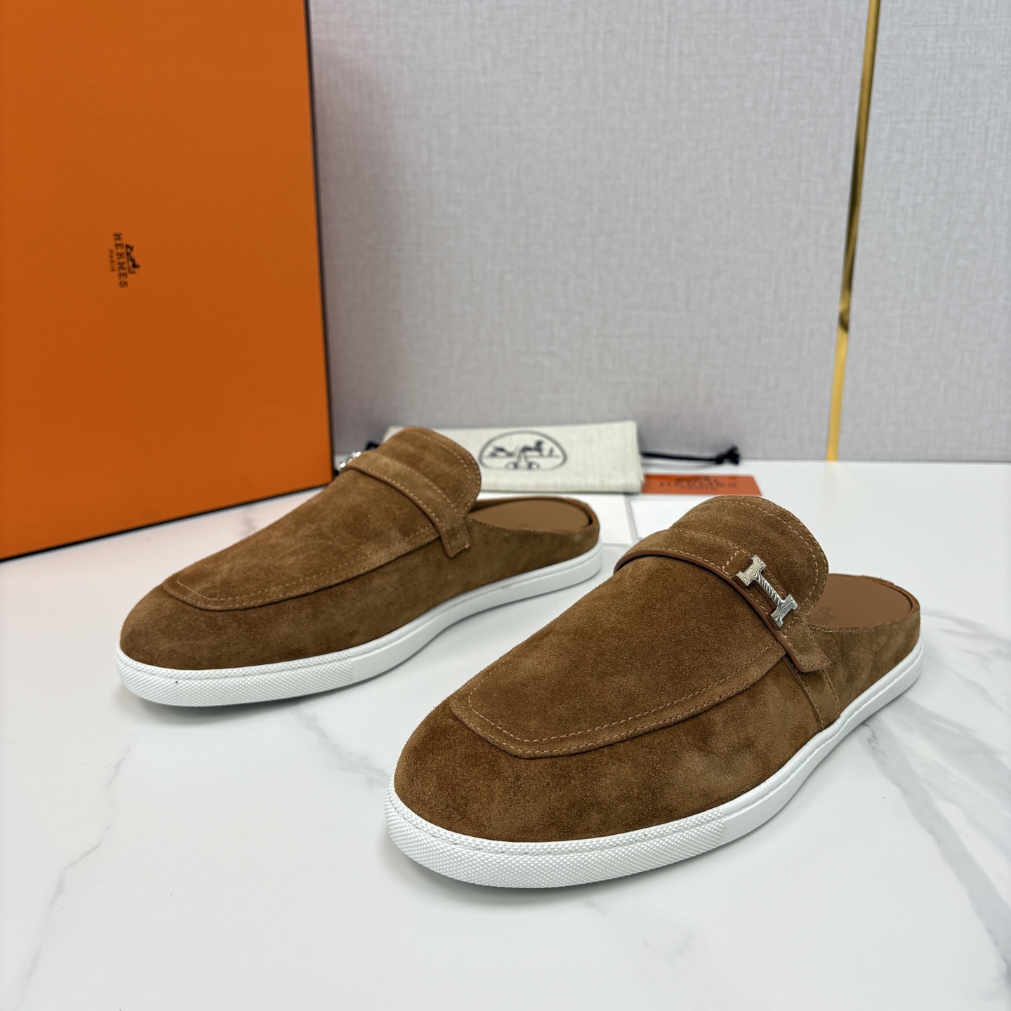 💋💍H家新品 Hermè* 爱马-仕 穆勒鞋 男士半拖 官方 9,280 奢适慵懒的高阶表达 甄选进口小