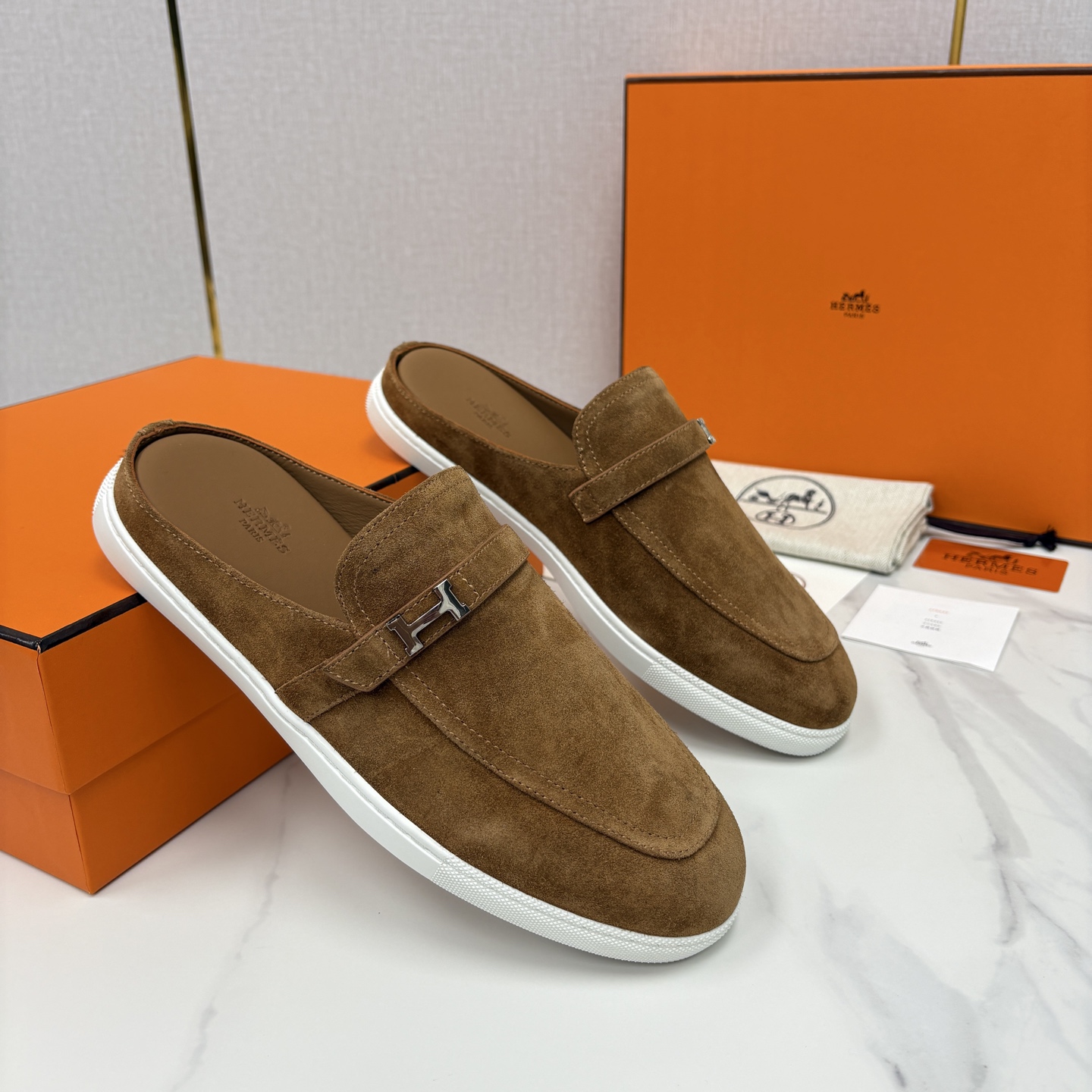 💋💍H家新品 Hermè* 爱马-仕 穆勒鞋 男士半拖 官方 9,280 奢适慵懒的高阶表达 甄选进口小