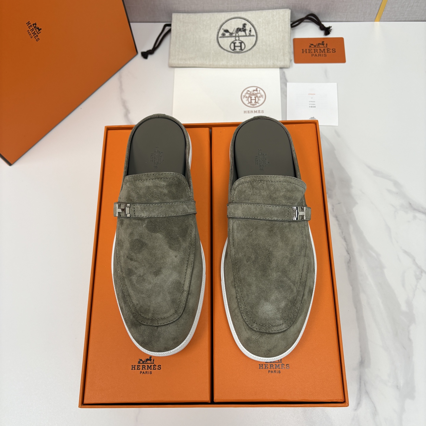 💋💍H家新品 Hermè* 爱马-仕 穆勒鞋 男士半拖 官方 9,280 奢适慵懒的高阶表达 甄选进口小