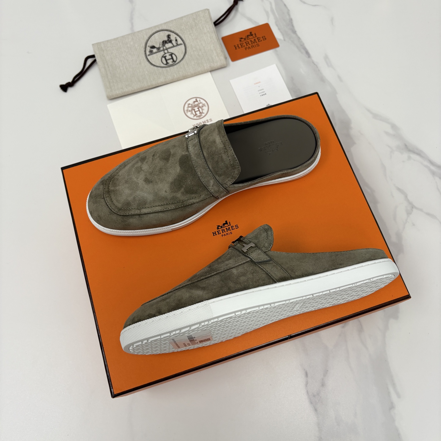 💋💍H家新品 Hermè* 爱马-仕 穆勒鞋 男士半拖 官方 9,280 奢适慵懒的高阶表达 甄选进口小