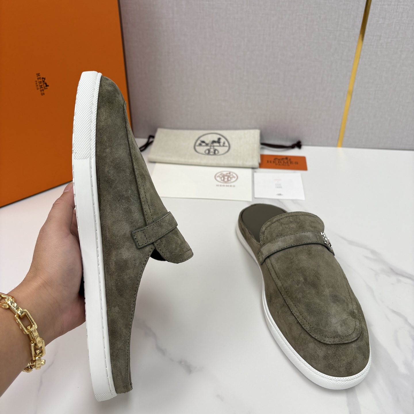 💋💍H家新品 Hermè* 爱马-仕 穆勒鞋 男士半拖 官方 9,280 奢适慵懒的高阶表达 甄选进口小