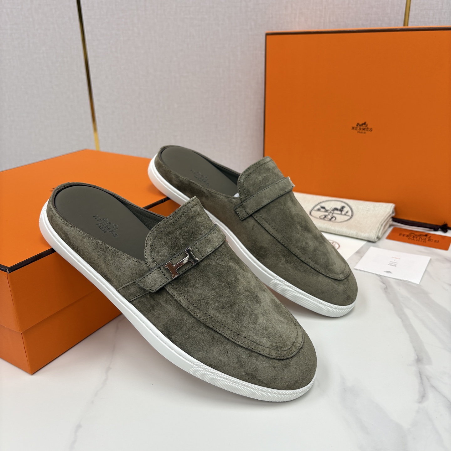 💋💍H家新品 Hermè* 爱马-仕 穆勒鞋 男士半拖 官方 9,280 奢适慵懒的高阶表达 甄选进口小