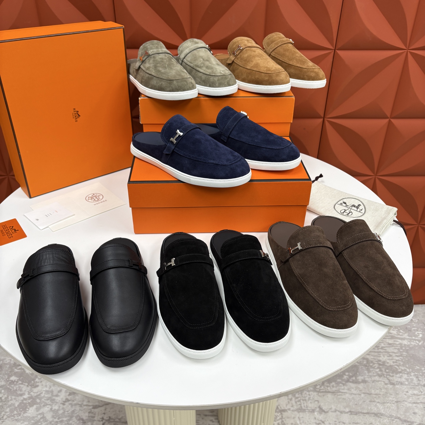 💋💍H家新品 Hermè* 爱马-仕 穆勒鞋 男士半拖 官方 9,280 奢适慵懒的高阶表达 甄选进口小