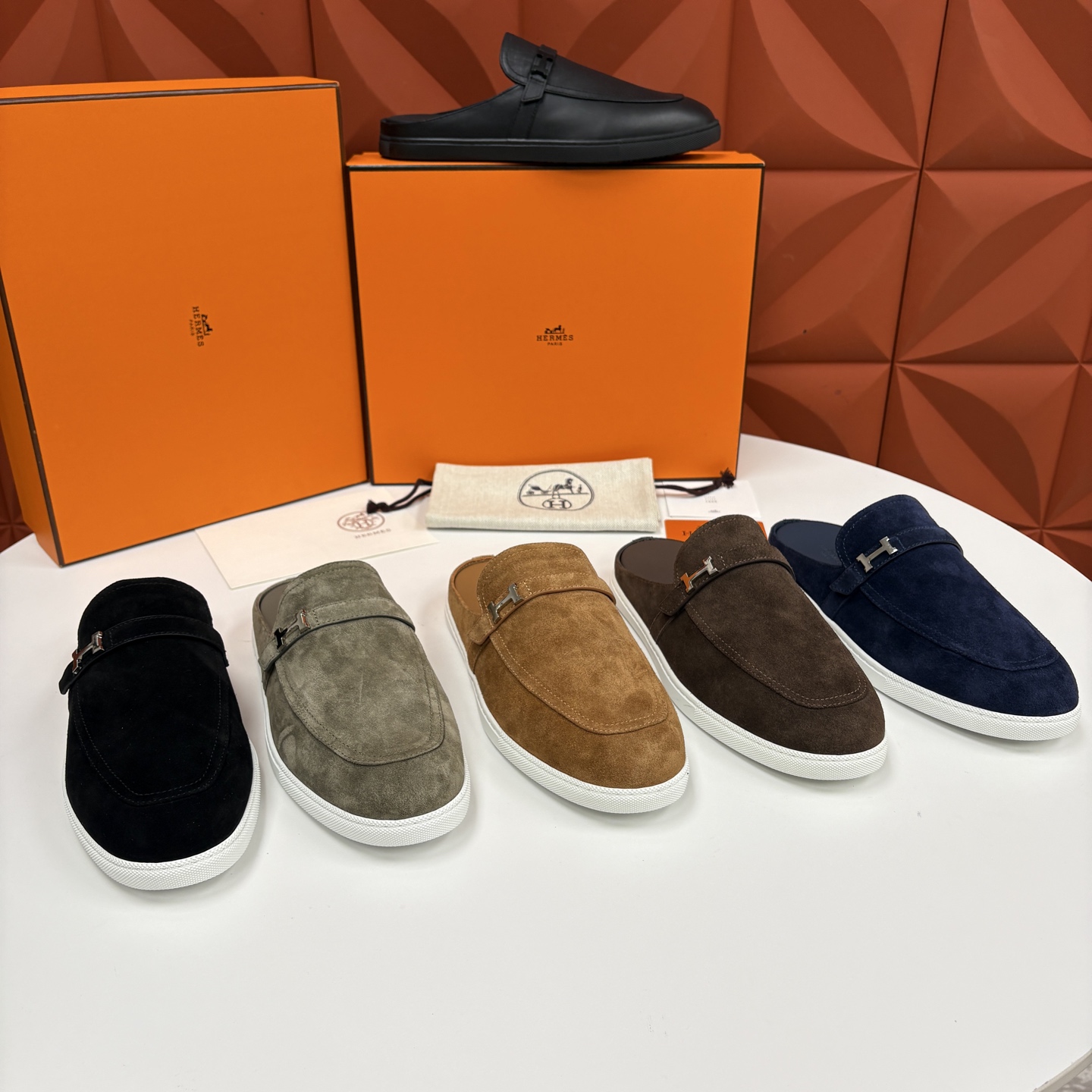 💋💍H家新品 Hermè* 爱马-仕 穆勒鞋 男士半拖 官方 9,280 奢适慵懒的高阶表达 甄选进口小