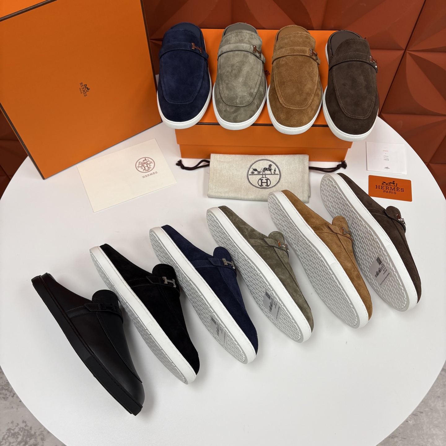 💋💍H家新品 Hermè* 爱马-仕 穆勒鞋 男士半拖 官方 9,280 奢适慵懒的高阶表达 甄选进口小