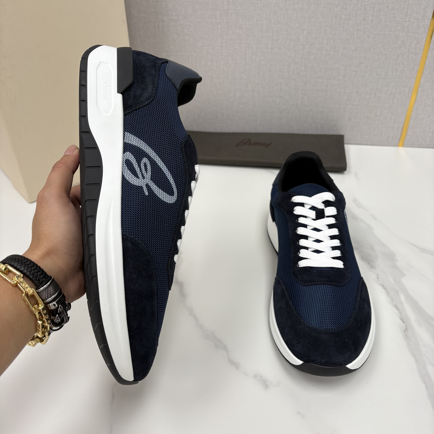 💋💍 Brion* （布里-奥尼） 男士新款轻奢休闲运动鞋 该品牌于1945年创立于意大利罗马的男装奢侈