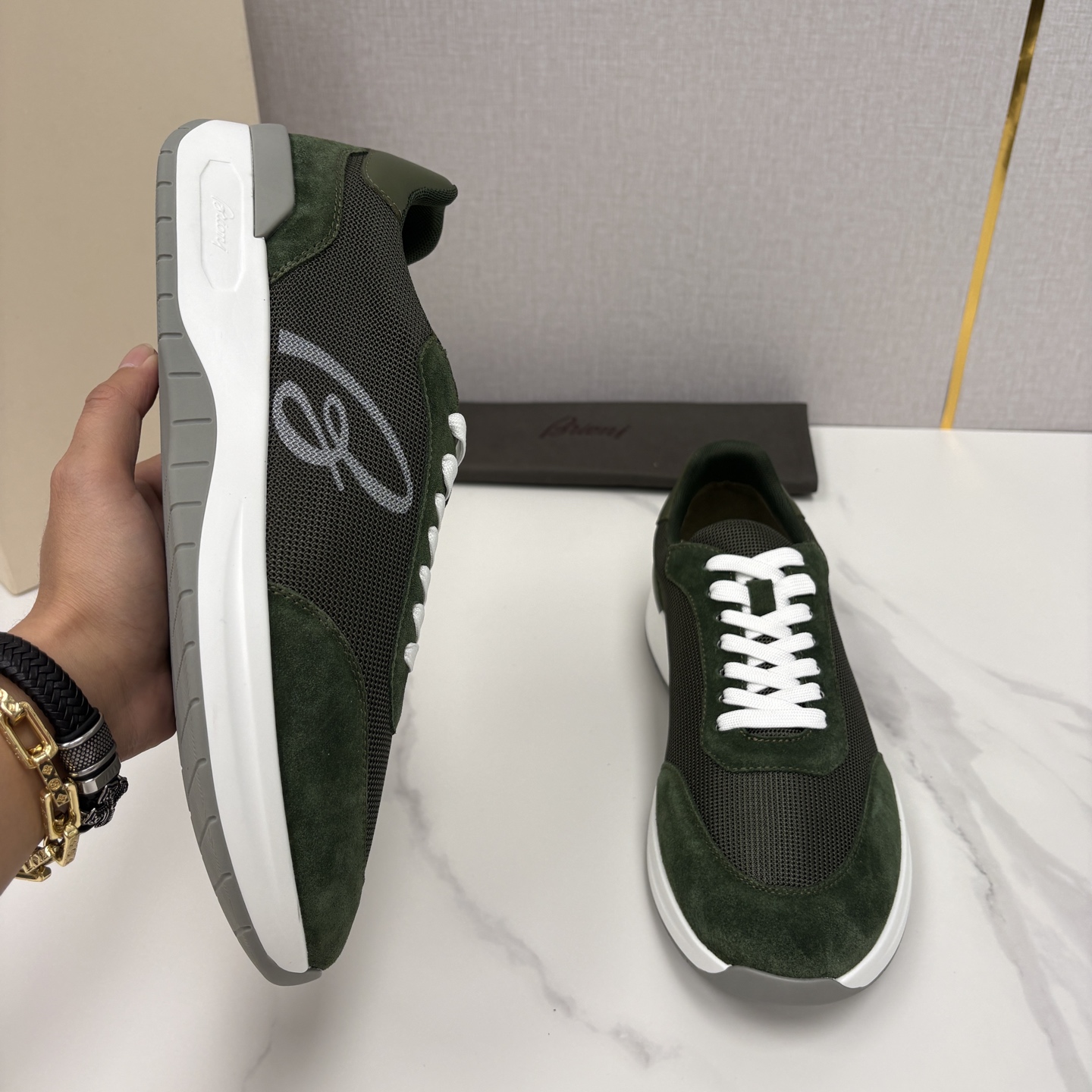 💋💍 Brion* （布里-奥尼） 男士新款轻奢休闲运动鞋 该品牌于1945年创立于意大利罗马的男装奢侈