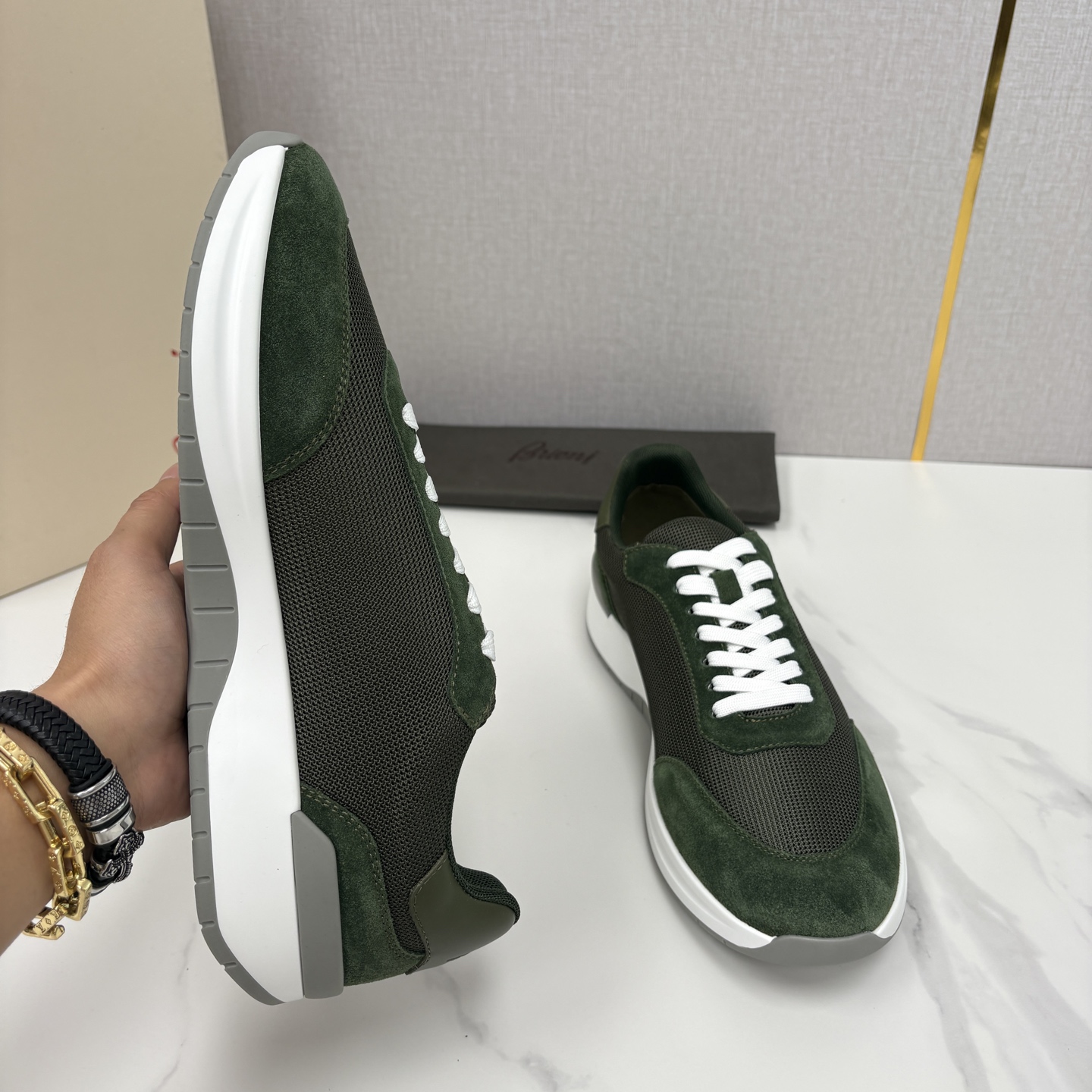 💋💍 Brion* （布里-奥尼） 男士新款轻奢休闲运动鞋 该品牌于1945年创立于意大利罗马的男装奢侈