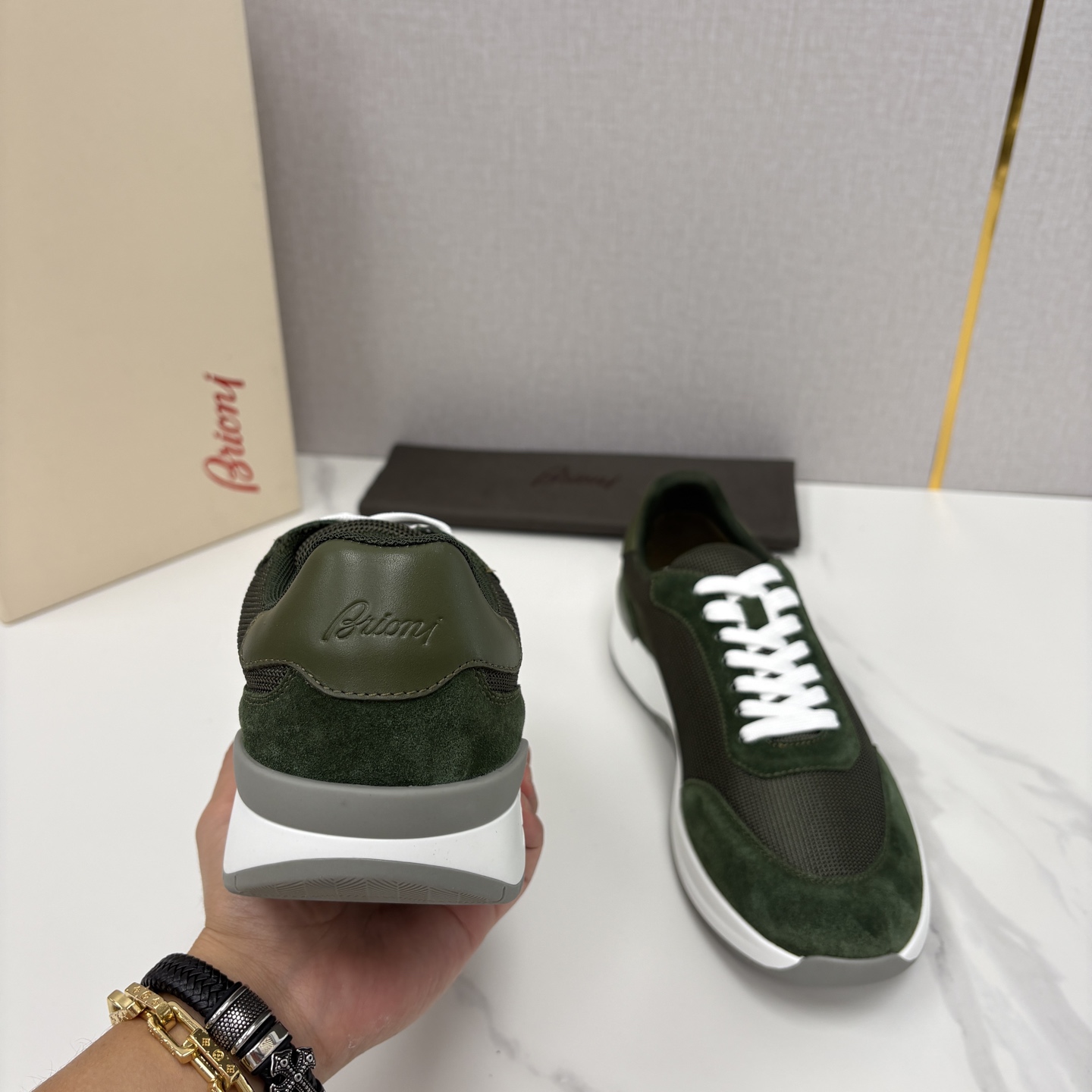 💋💍 Brion* （布里-奥尼） 男士新款轻奢休闲运动鞋 该品牌于1945年创立于意大利罗马的男装奢侈