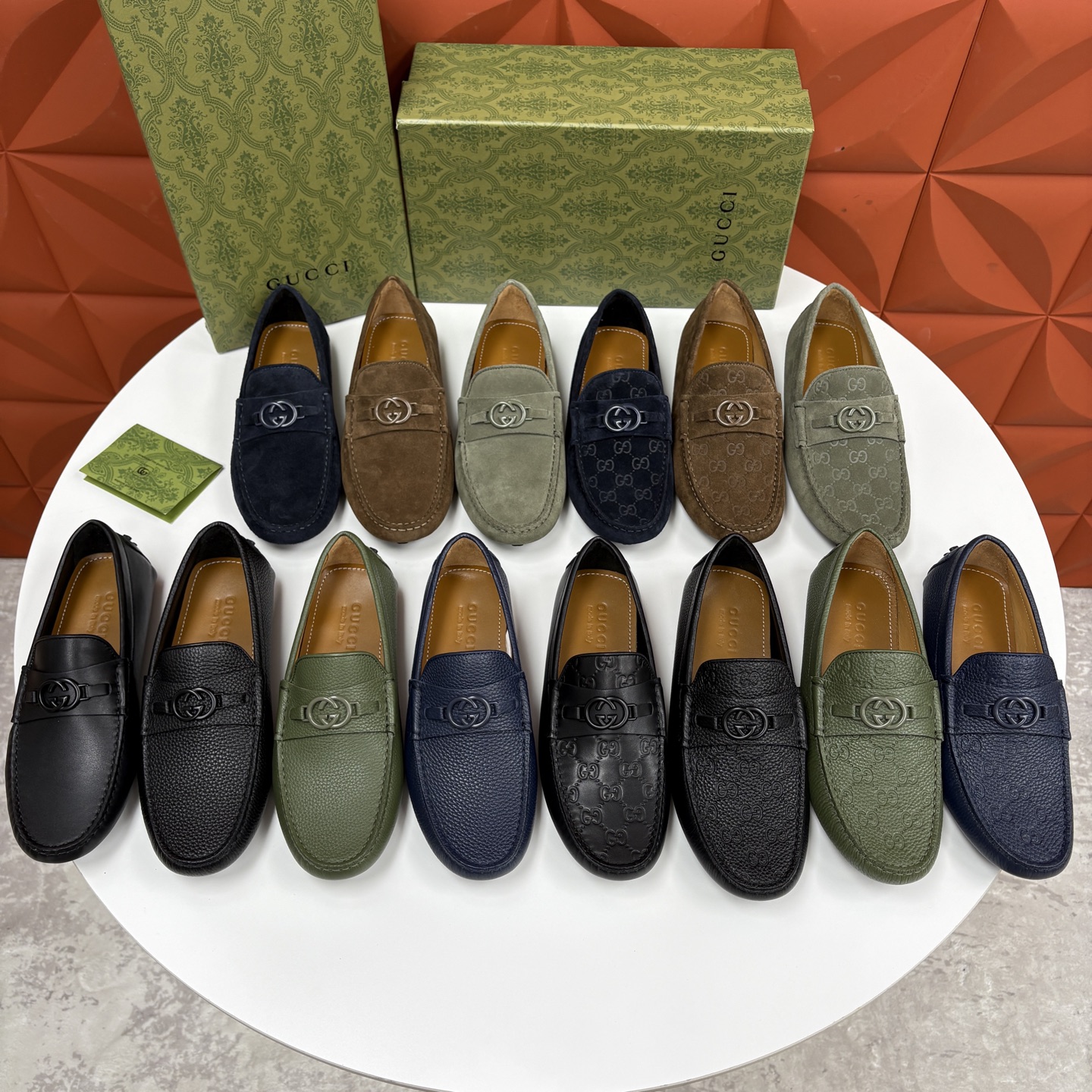 💋💍 G家 代购版 官网同步发售 GUCC* 古～驰 饰马衔扣男士驾车鞋 官方 7,300 经典款式豆豆